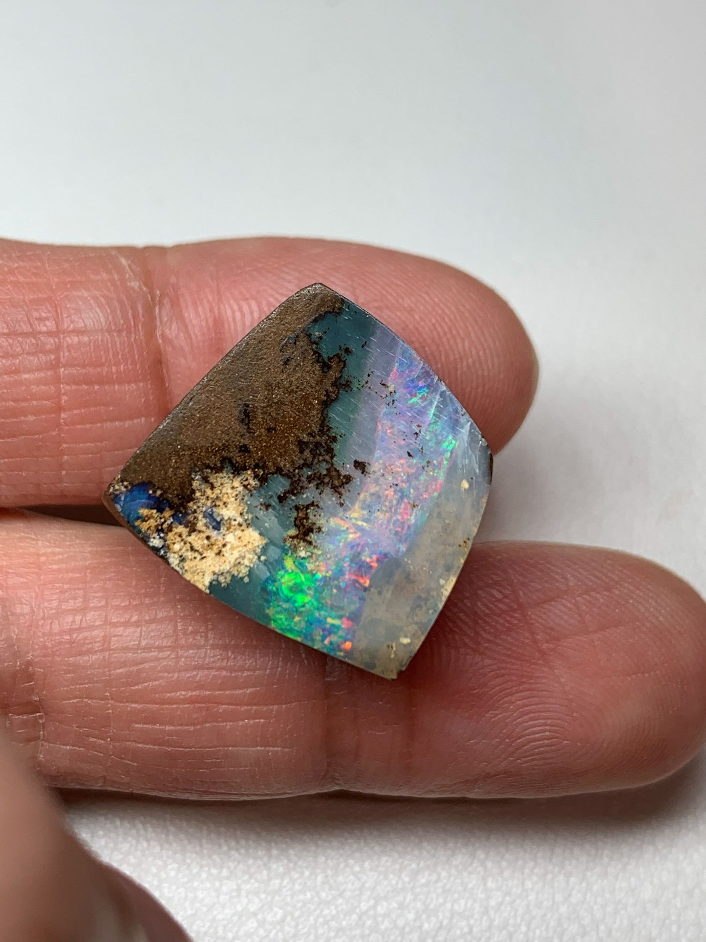 Boulder Opal Single Split Rub. 27.60 Carats