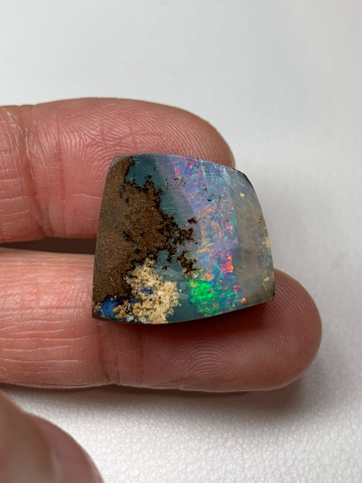 Boulder Opal Single Split Rub. 27.60 Carats