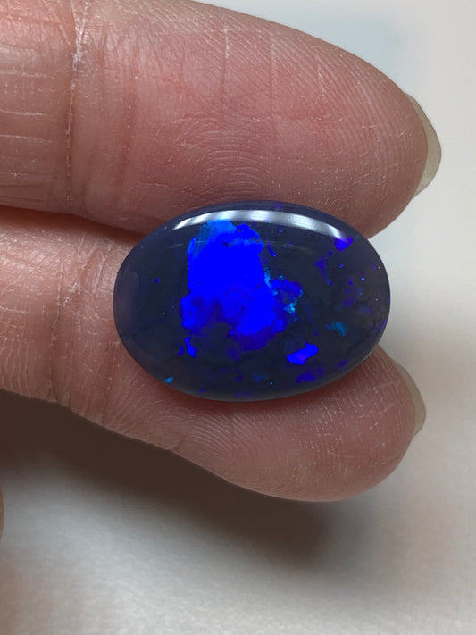 Blue Black Beauty. Lightning Ridge Black Opal. 4.97 Carat