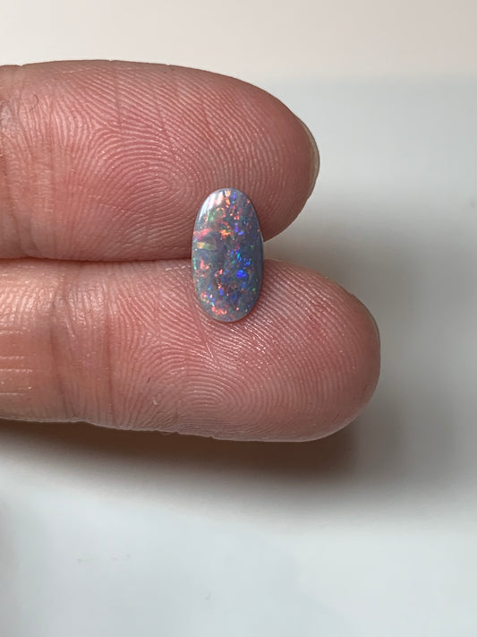 Red Stars. Lightning Ridge Semi- Black Opal. 0.67 Ct