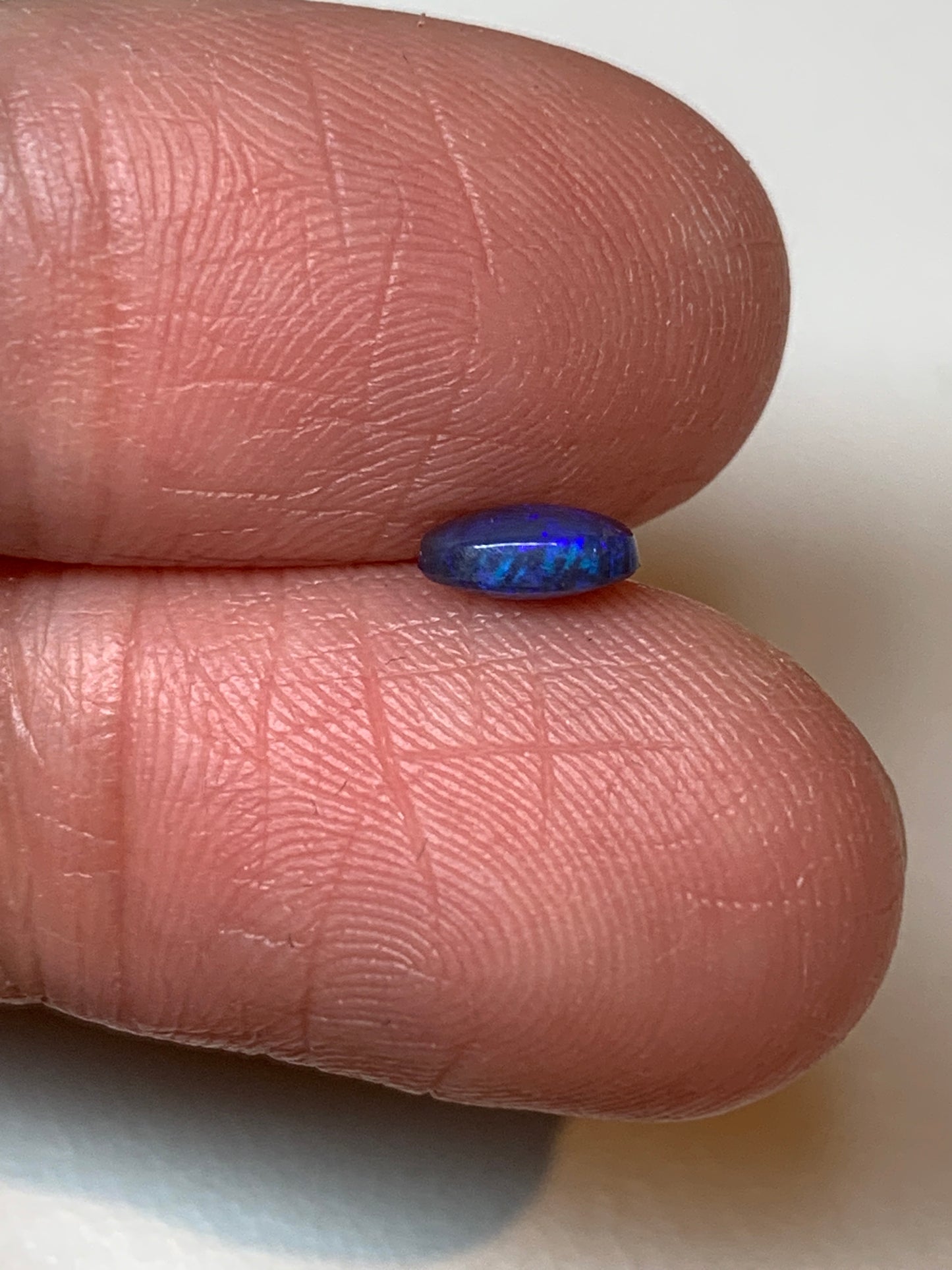 Petite Purple. Lightning Ridge Black Opal Pair. 0.75 Ct