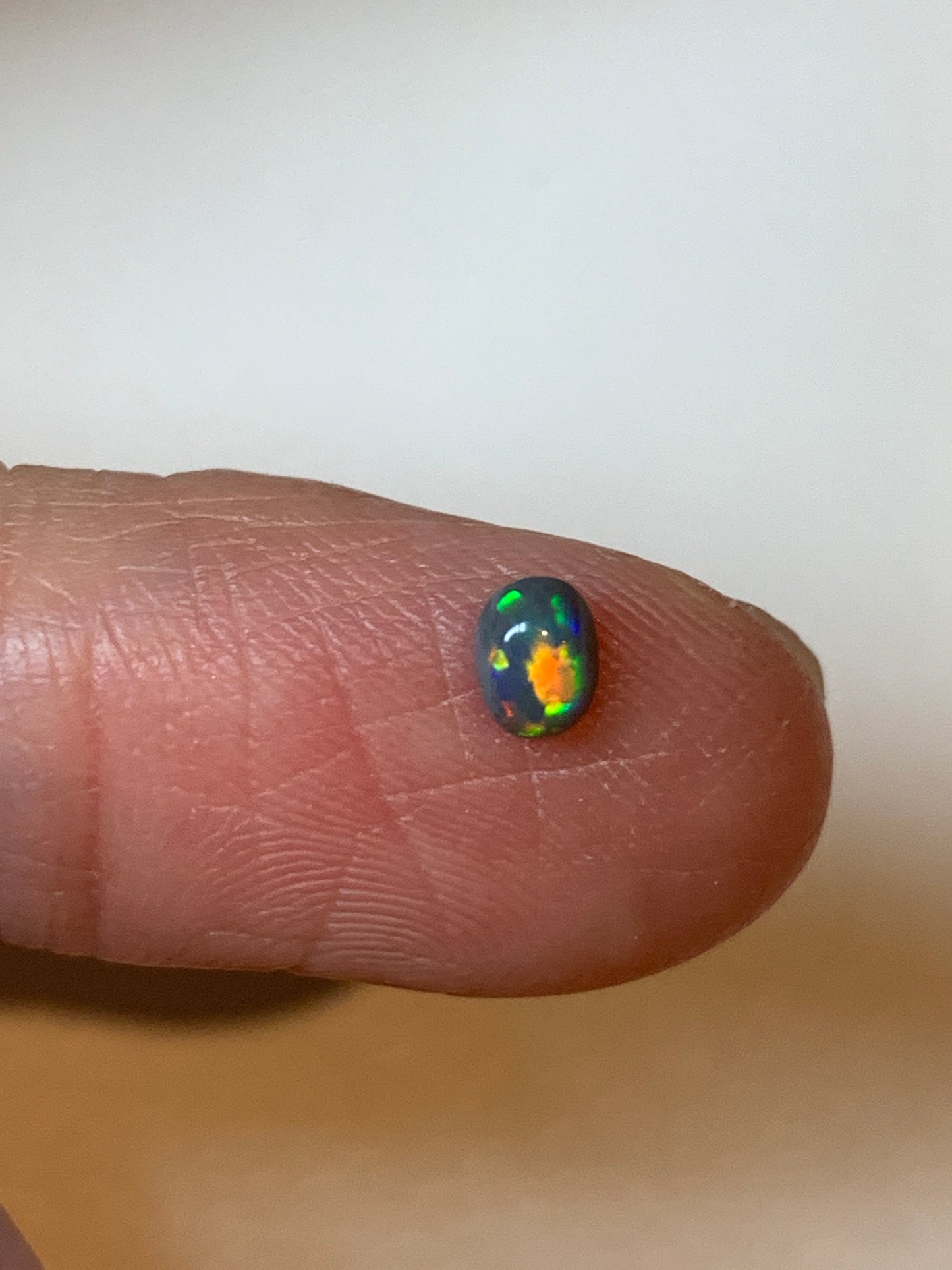 Sesame Surprise. Lightning Ridge Black Opal Pair. 0.37 Ct