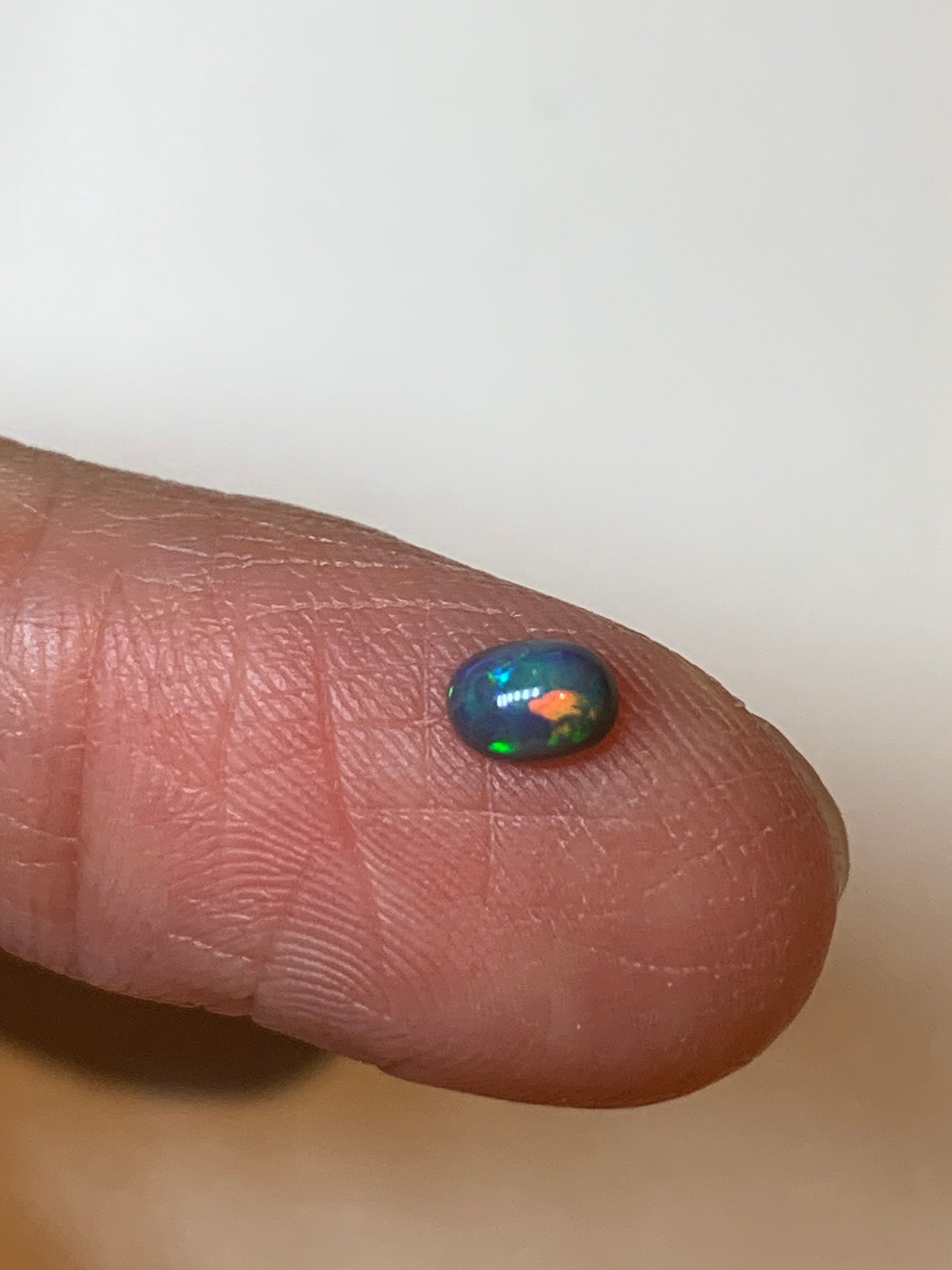 Sesame Surprise. Lightning Ridge Black Opal Pair. 0.37 Ct