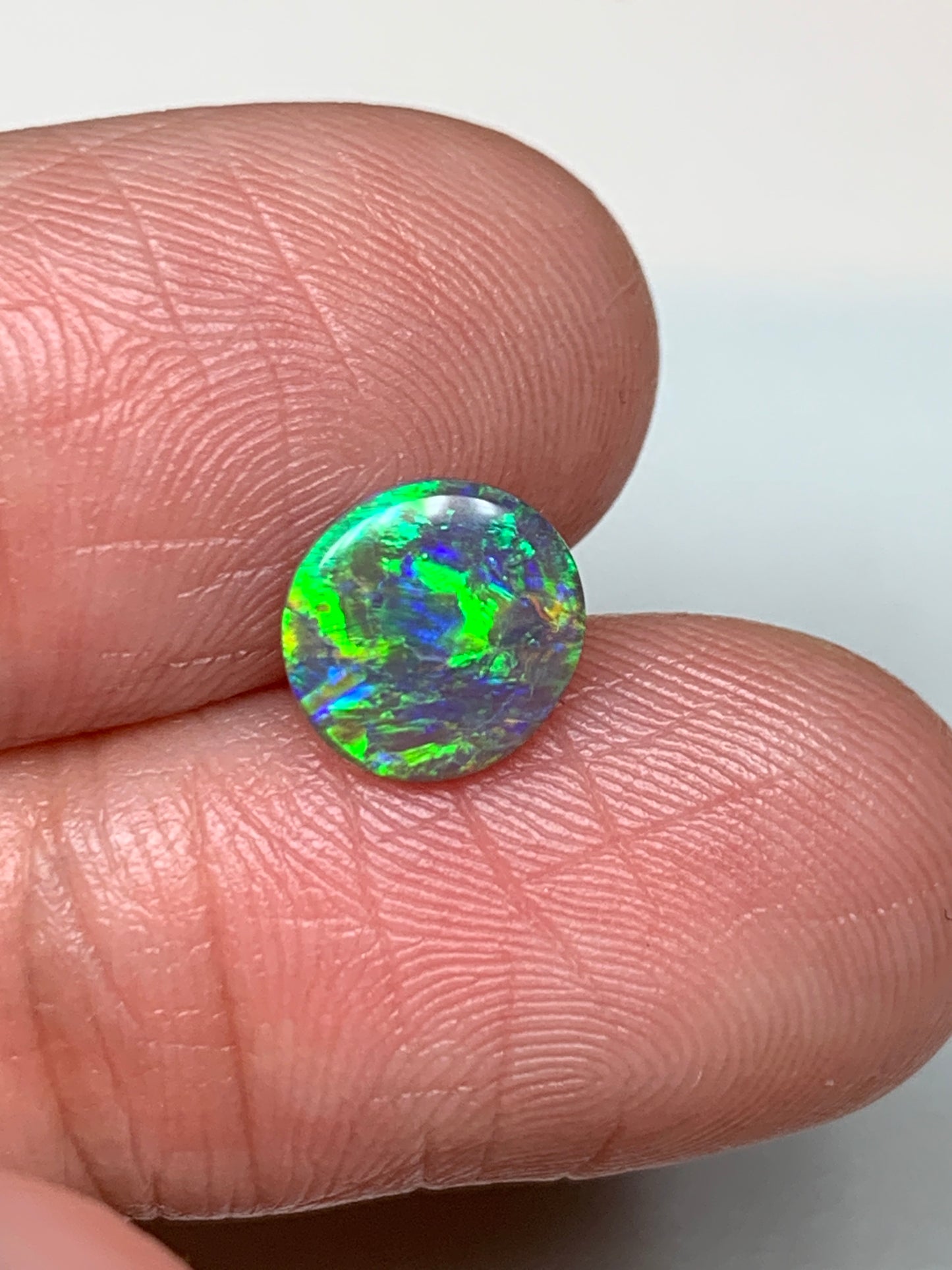 Golf Green. Lightning Ridge Solid Opal. 0.81 Ct