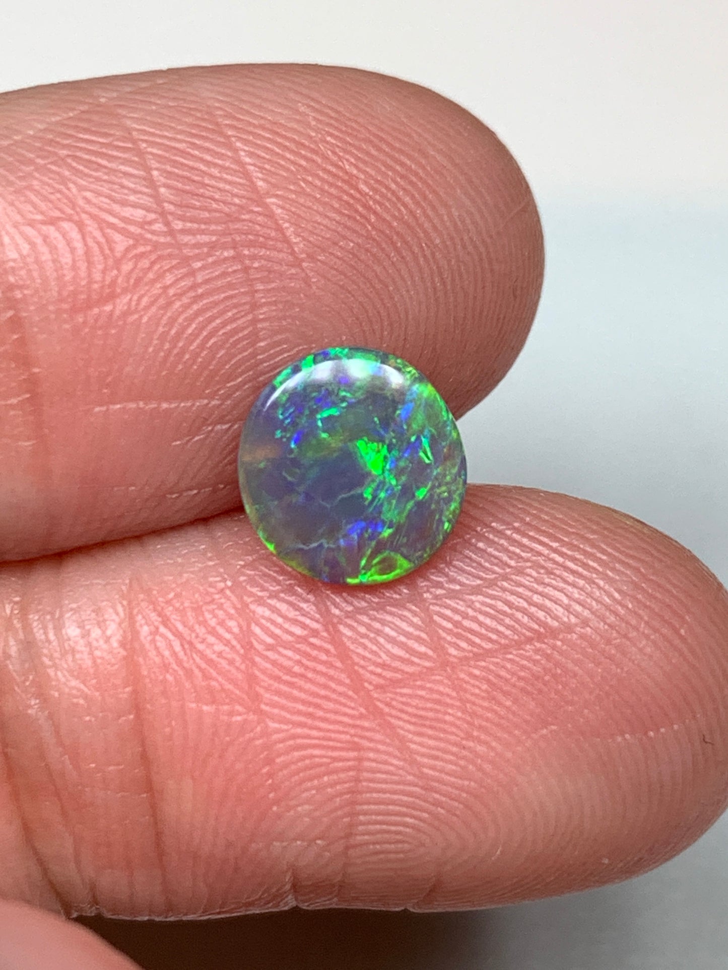 Golf Green. Lightning Ridge Solid Opal. 0.81 Ct