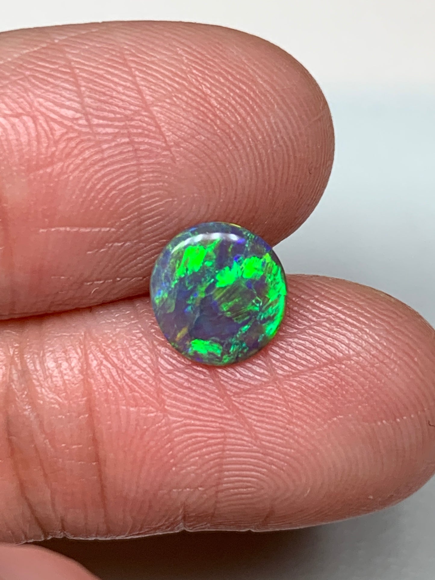 Golf Green. Lightning Ridge Solid Opal. 0.81 Ct