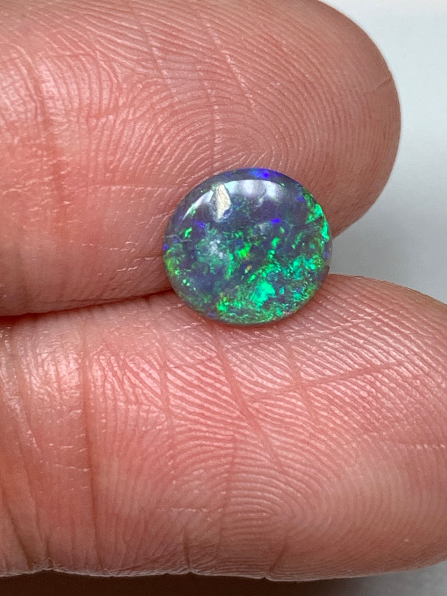 Golf Green. Lightning Ridge Solid Opal. 0.81 Ct