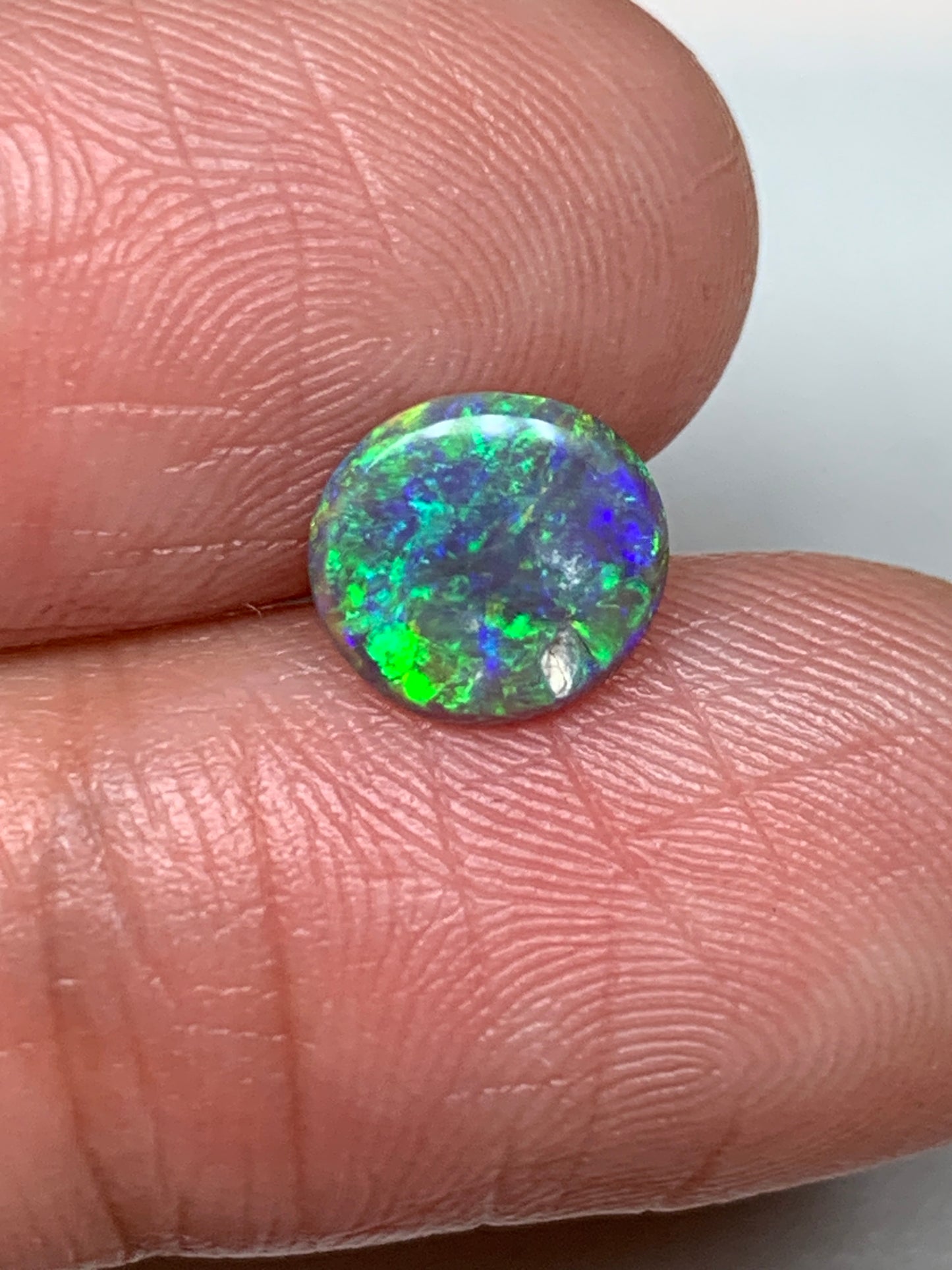 Golf Green. Lightning Ridge Solid Opal. 0.81 Ct