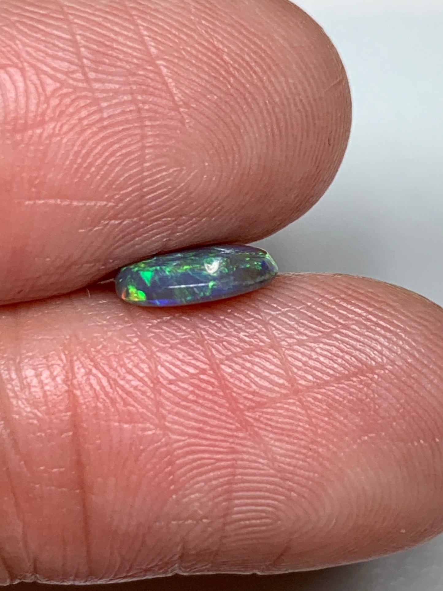Golf Green. Lightning Ridge Solid Opal. 0.81 Ct