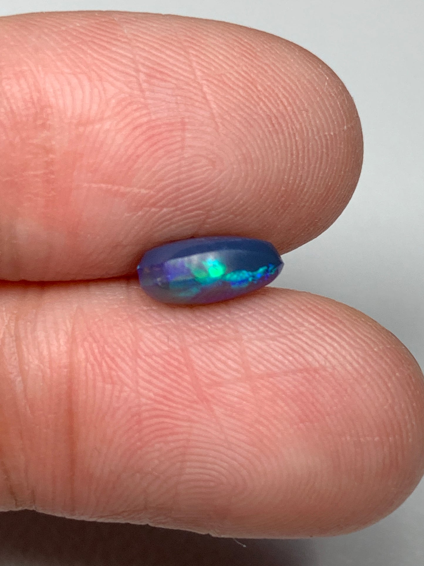 Droplet. Lightning Ridge Solid Black Crystal Opal. 1.05 Ct