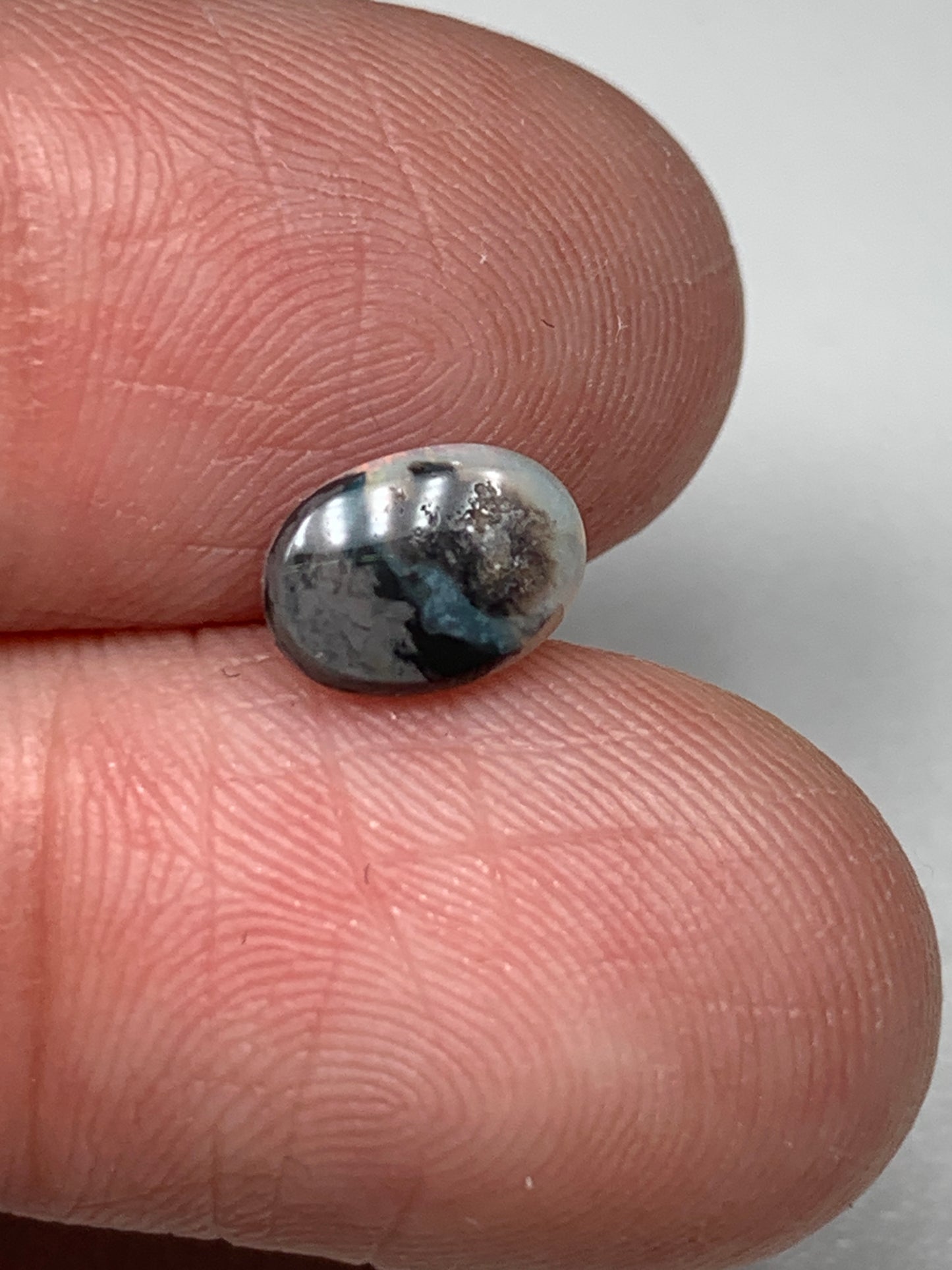 Pink Sky. Lightning Ridge Solid Black Crystal Opal. 0.72 Ct