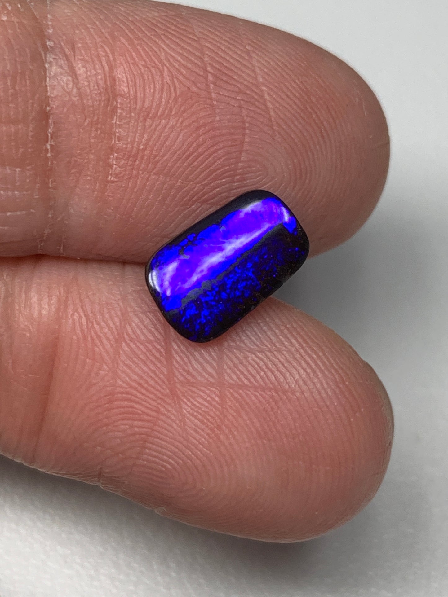 Neon Blue. Solid Boulder Opal. 1.39 Ct