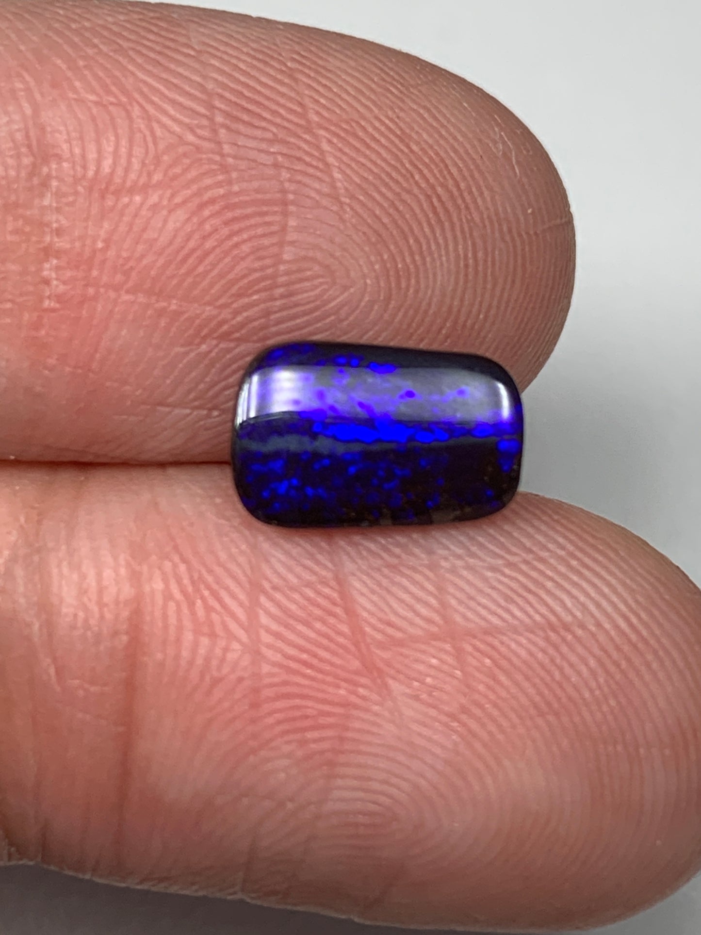 Neon Blue. Solid Boulder Opal. 1.39 Ct
