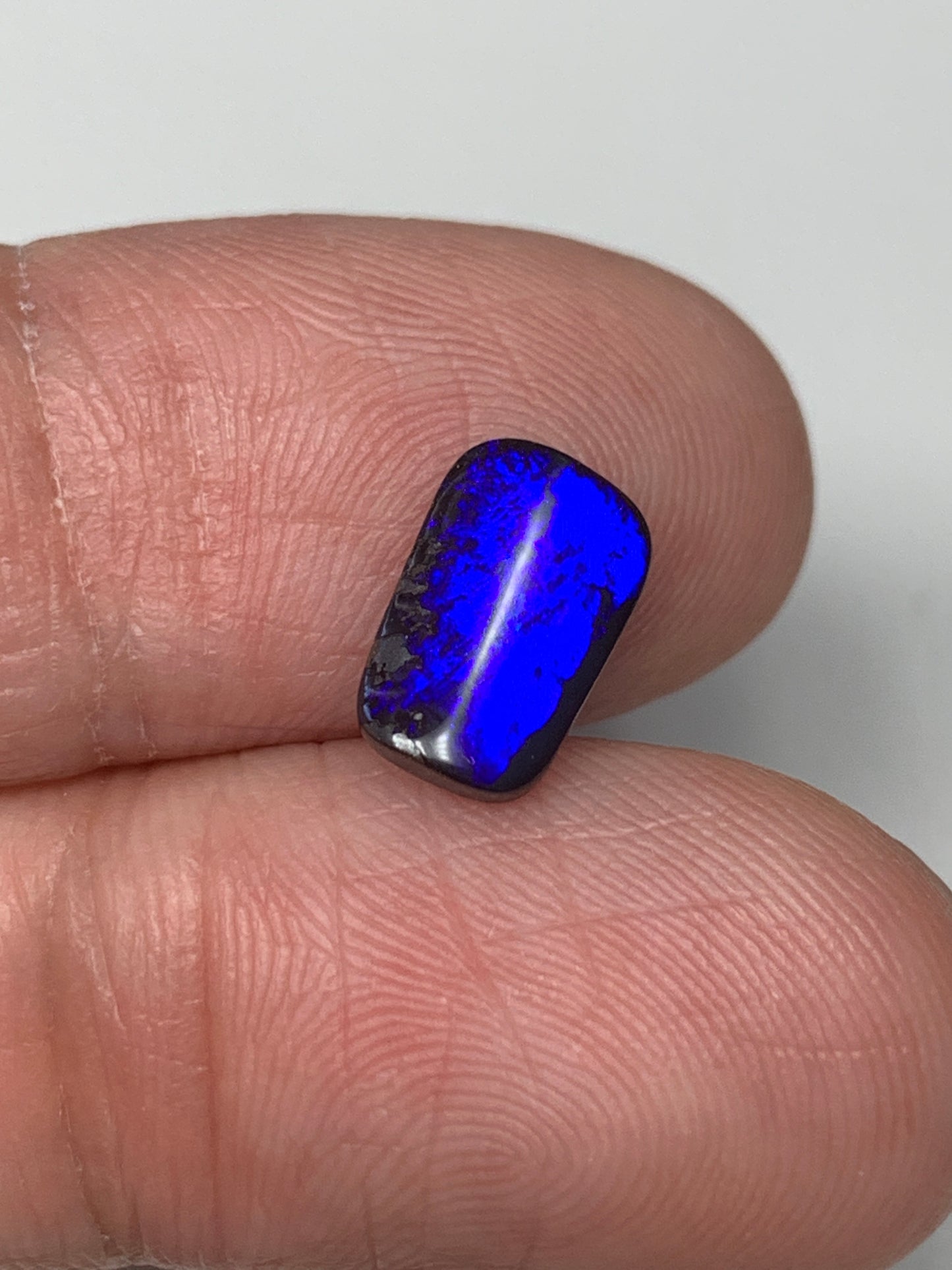 Neon Blue. Solid Boulder Opal. 1.39 Ct