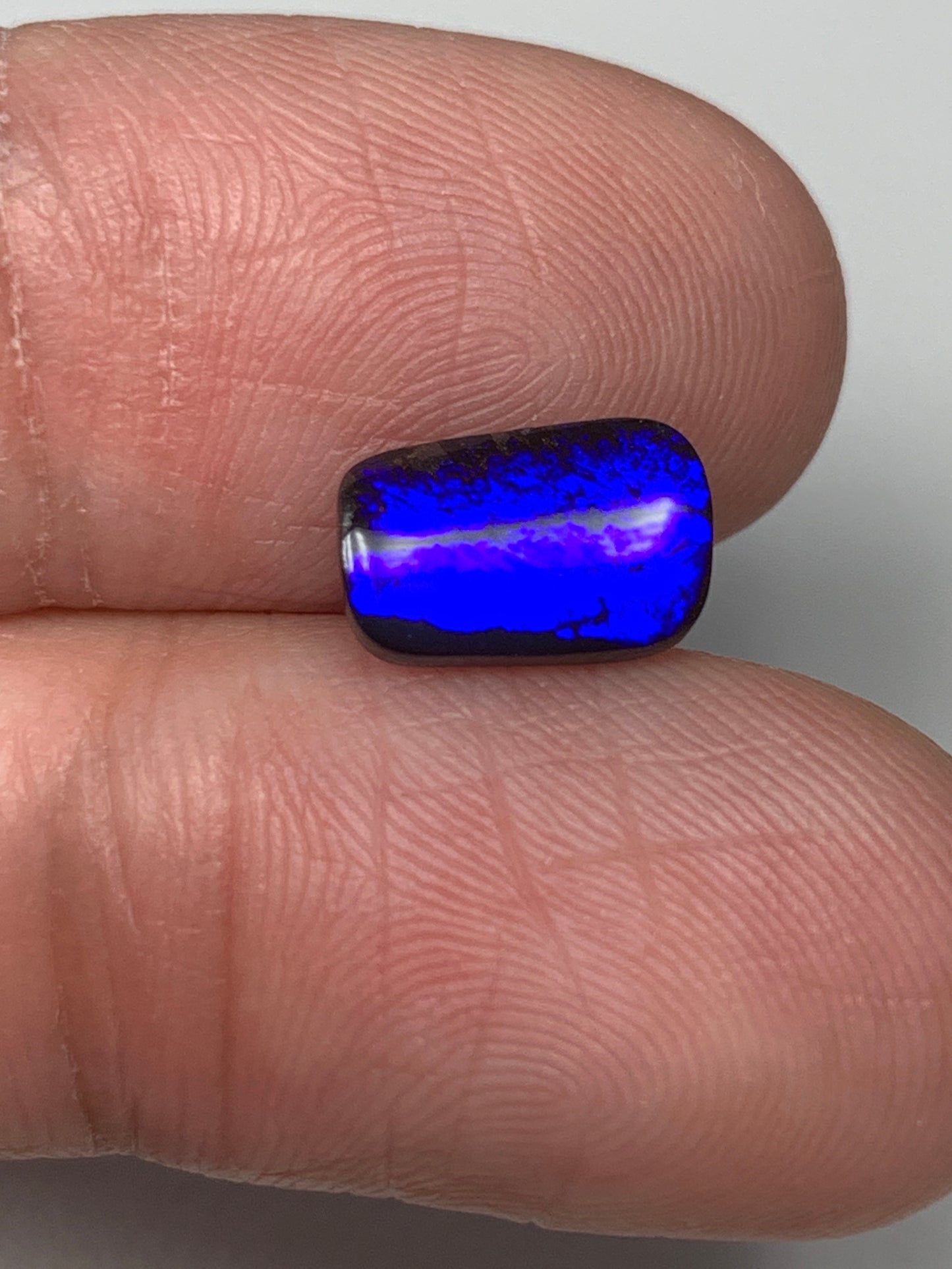 Neon Blue. Solid Boulder Opal. 1.39 Ct