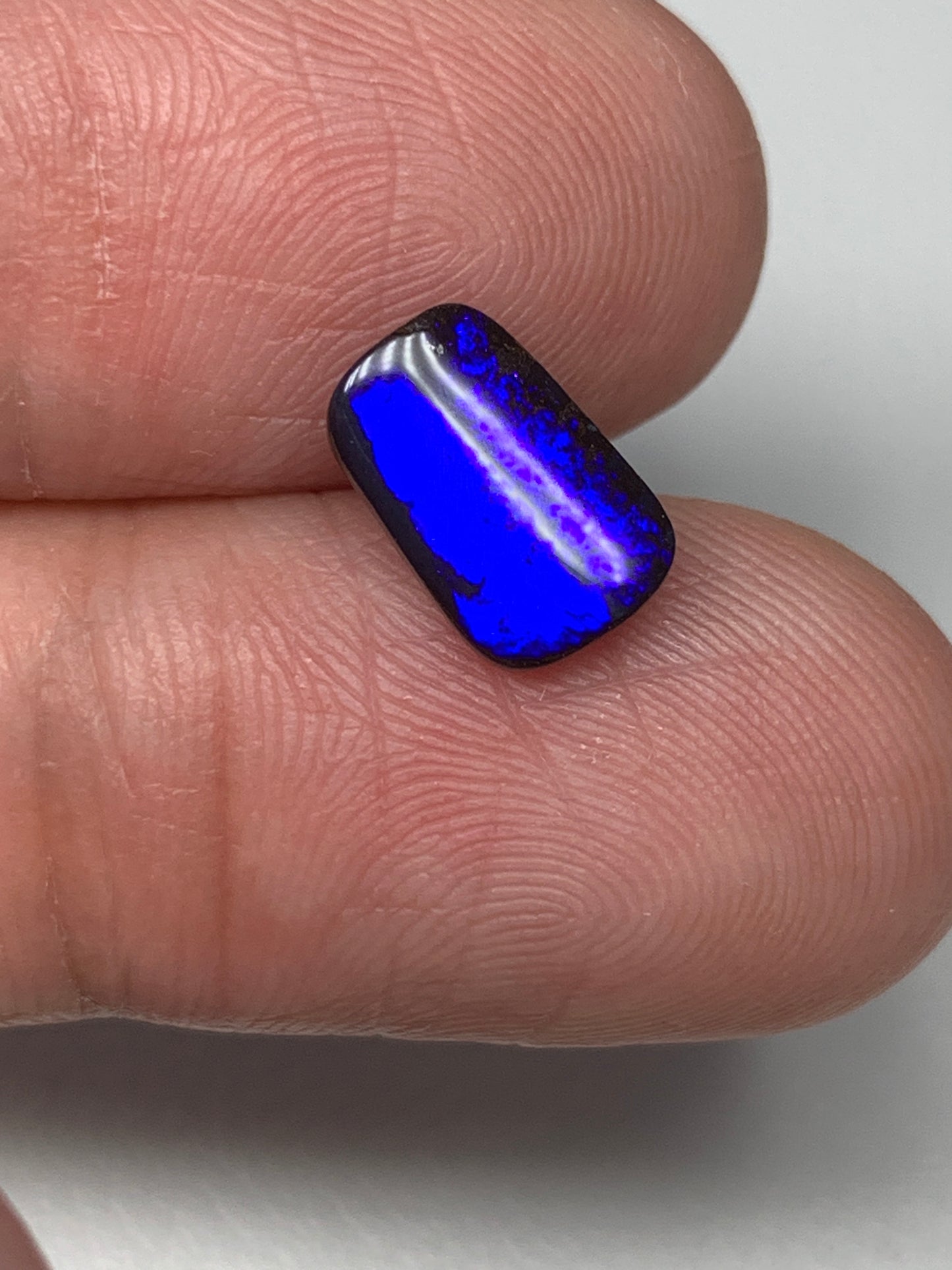Neon Blue. Solid Boulder Opal. 1.39 Ct