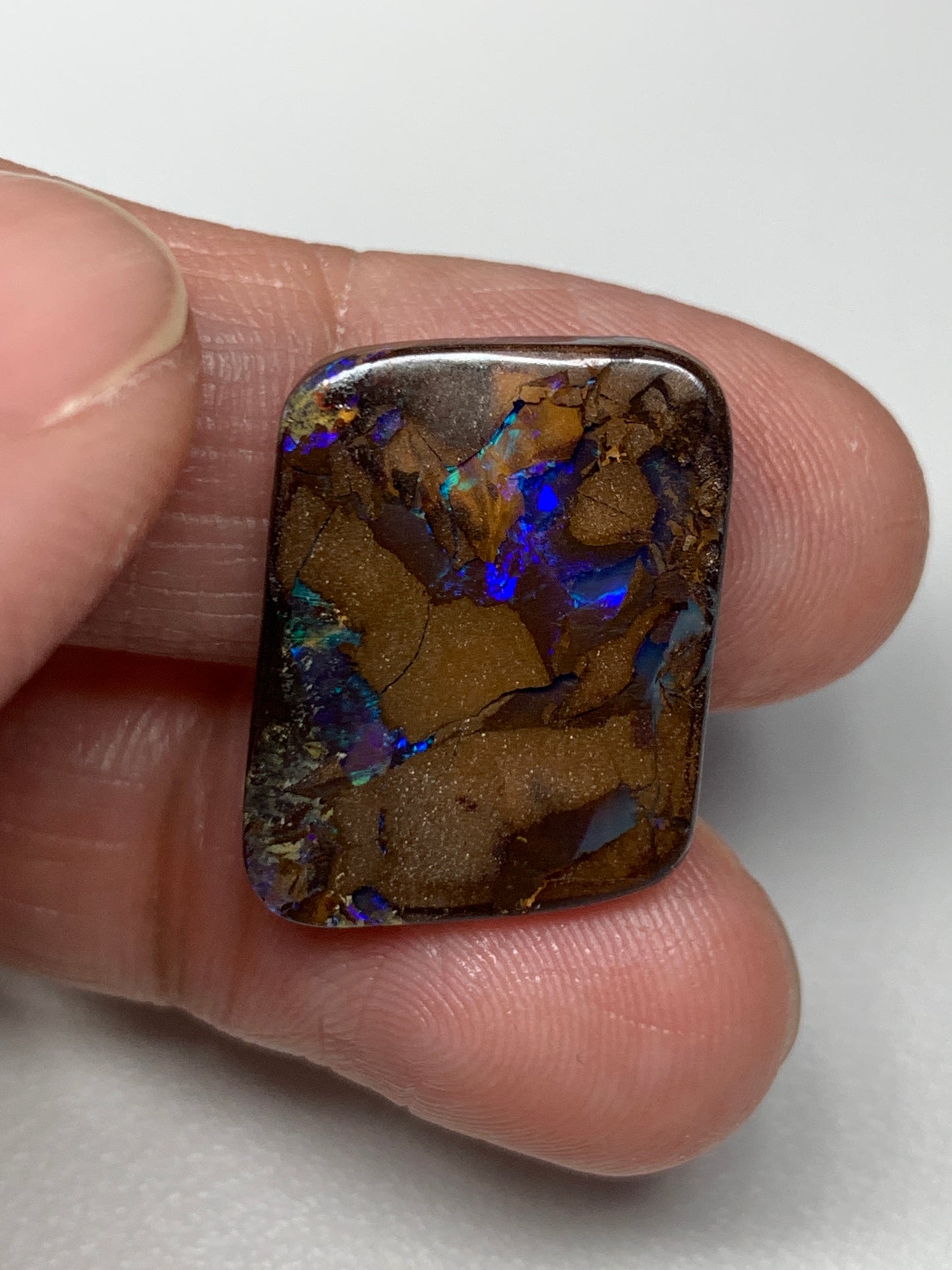 Earthy Tones. Solid Boulder Opal. 13.02 Ct
