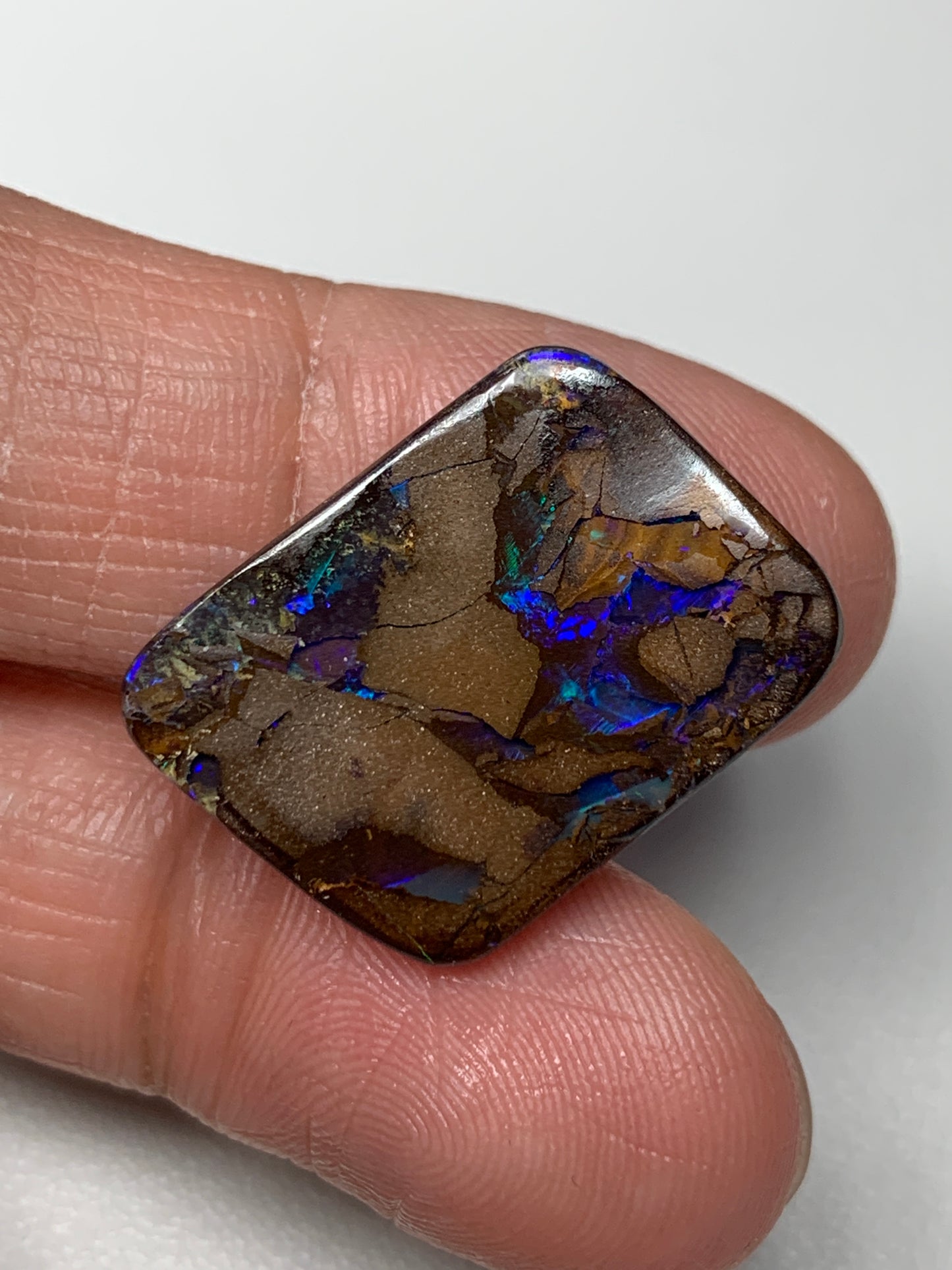 Earthy Tones. Solid Boulder Opal. 13.02 Ct