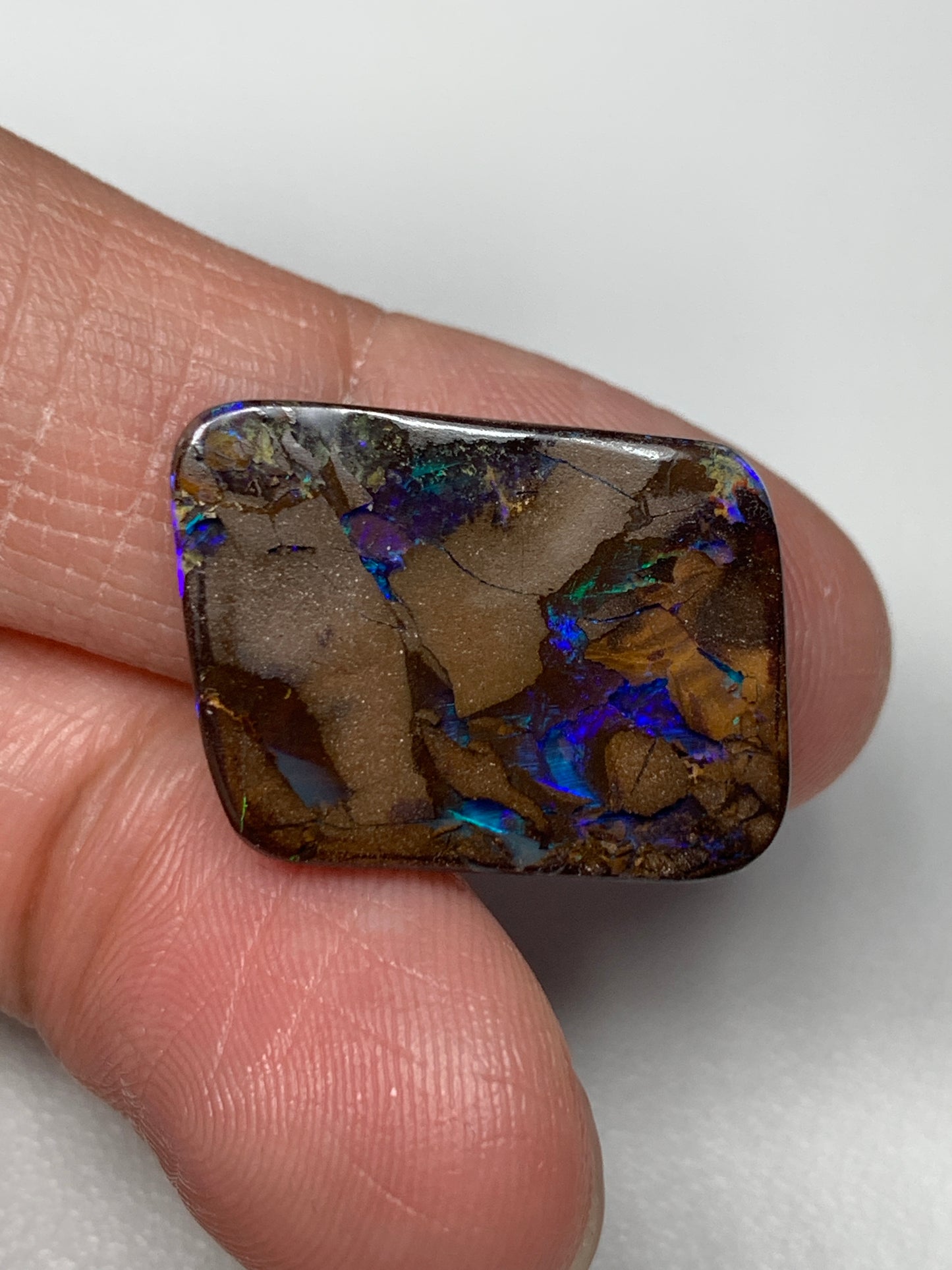 Earthy Tones. Solid Boulder Opal. 13.02 Ct