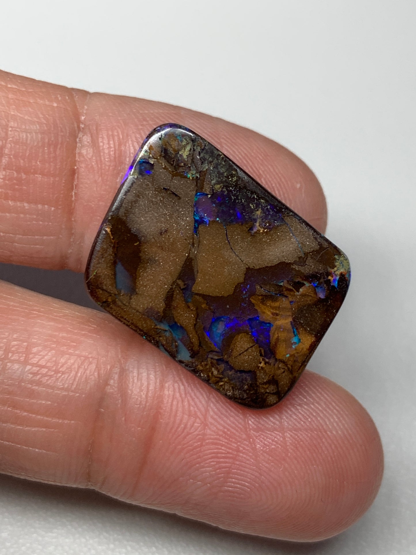 Earthy Tones. Solid Boulder Opal. 13.02 Ct