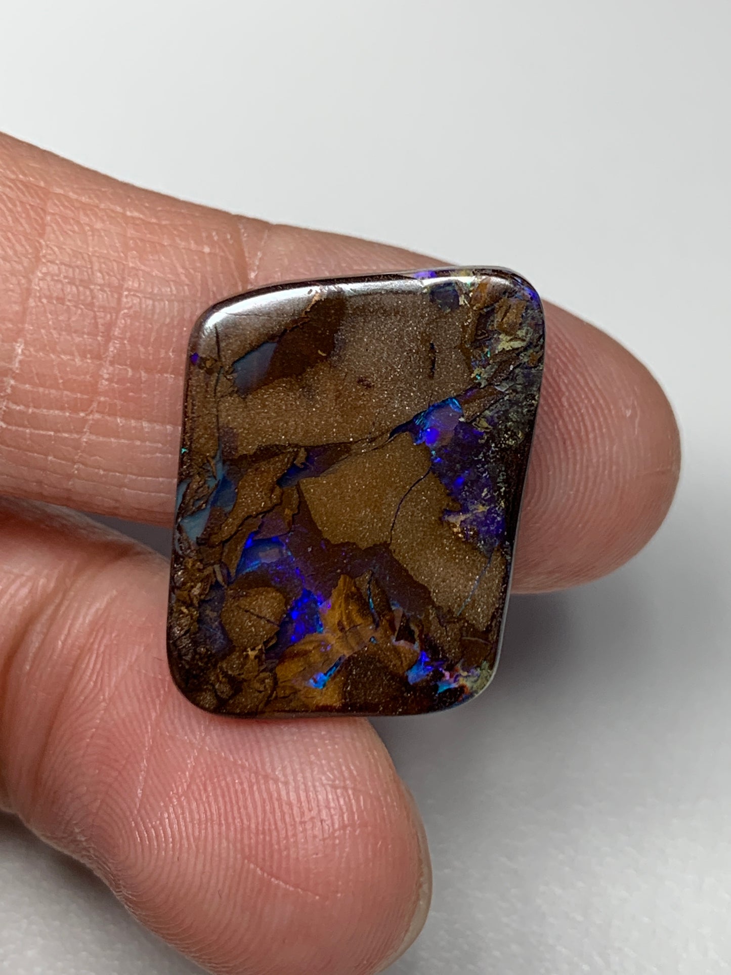 Earthy Tones. Solid Boulder Opal. 13.02 Ct