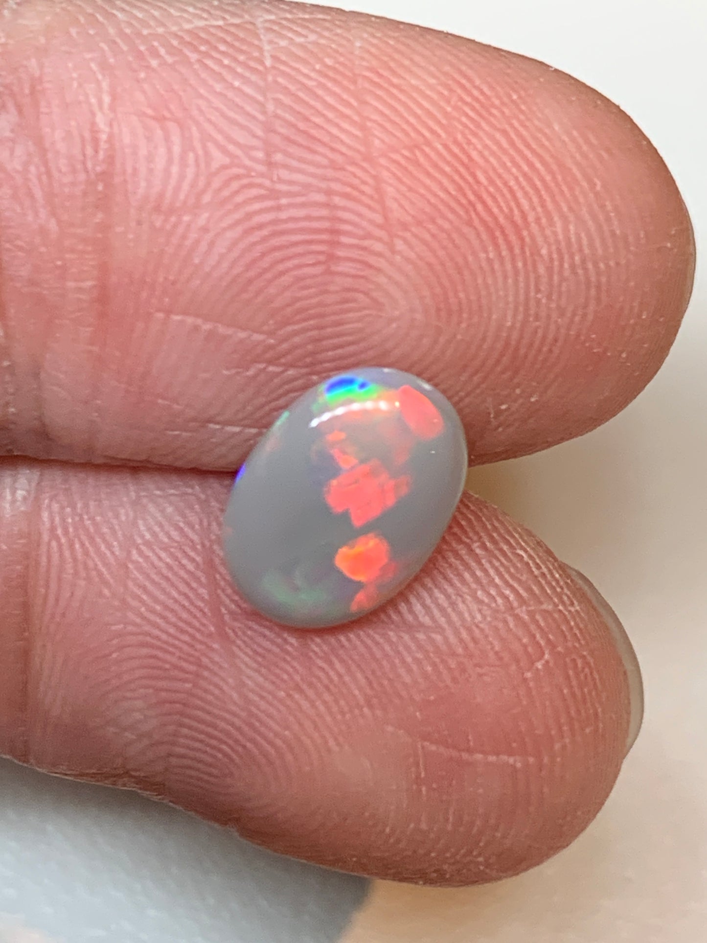 Diagonal Drops. Lightning Ridge Solid Opal. 1.01 Ct