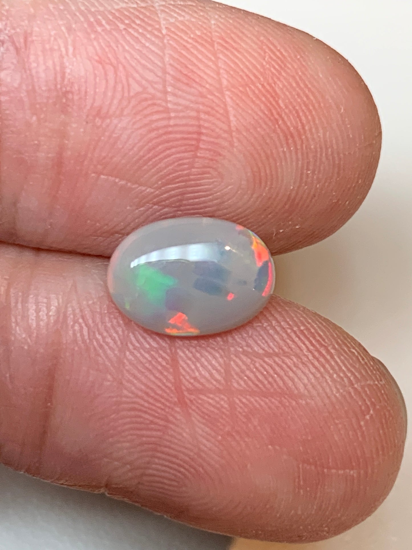 Diagonal Drops. Lightning Ridge Solid Opal. 1.01 Ct