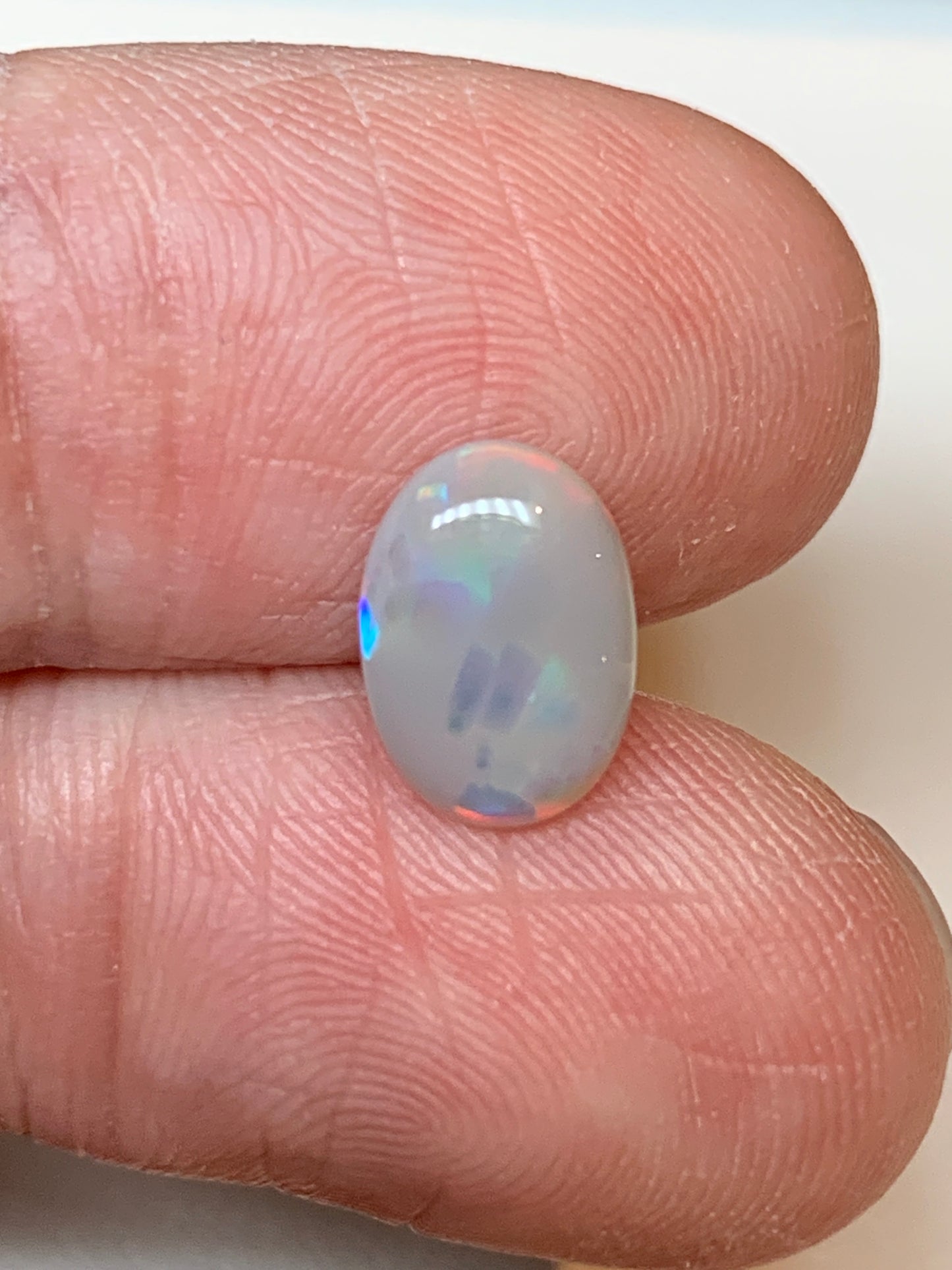 Diagonal Drops. Lightning Ridge Solid Opal. 1.01 Ct