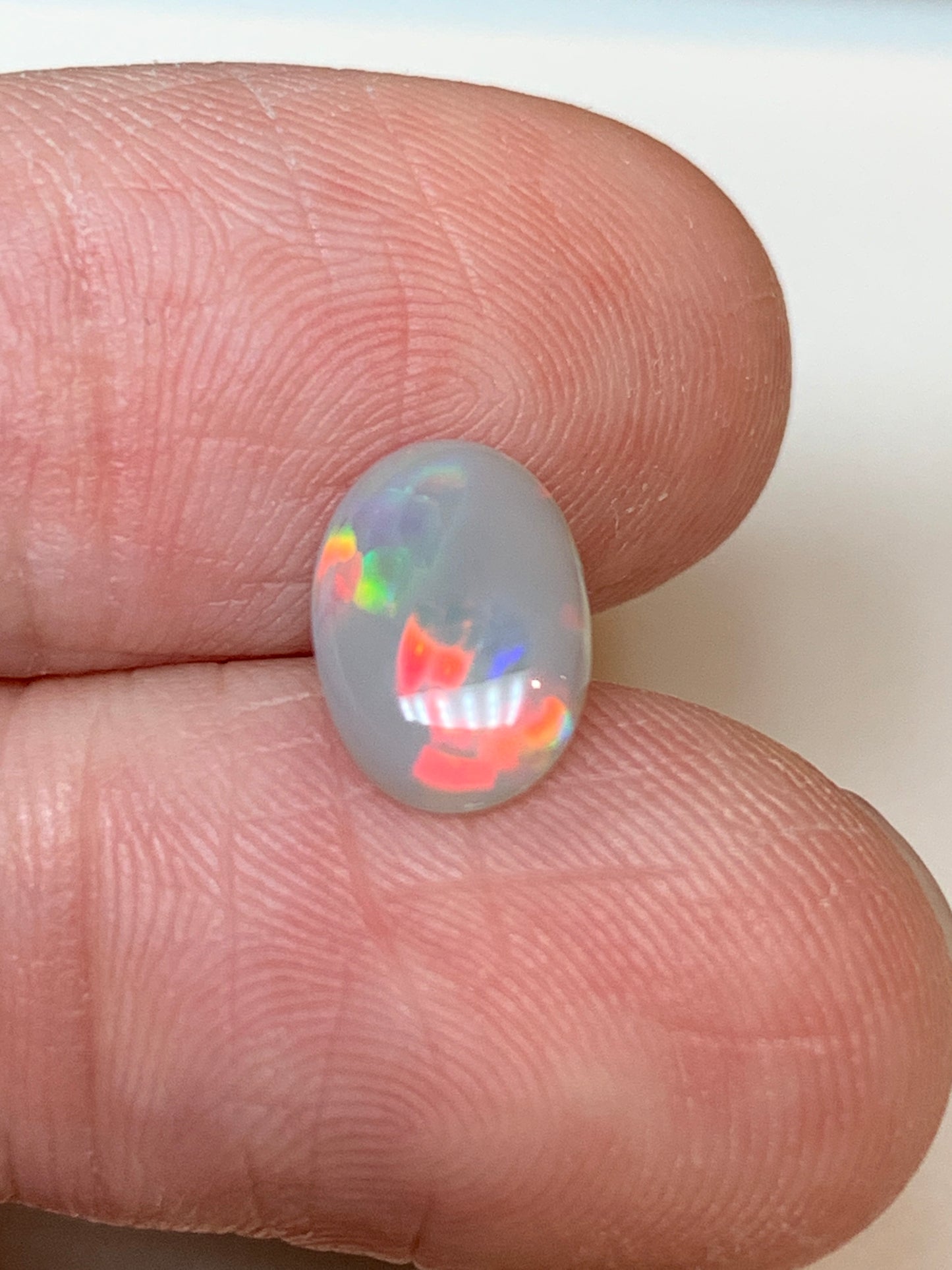 Diagonal Drops. Lightning Ridge Solid Opal. 1.01 Ct