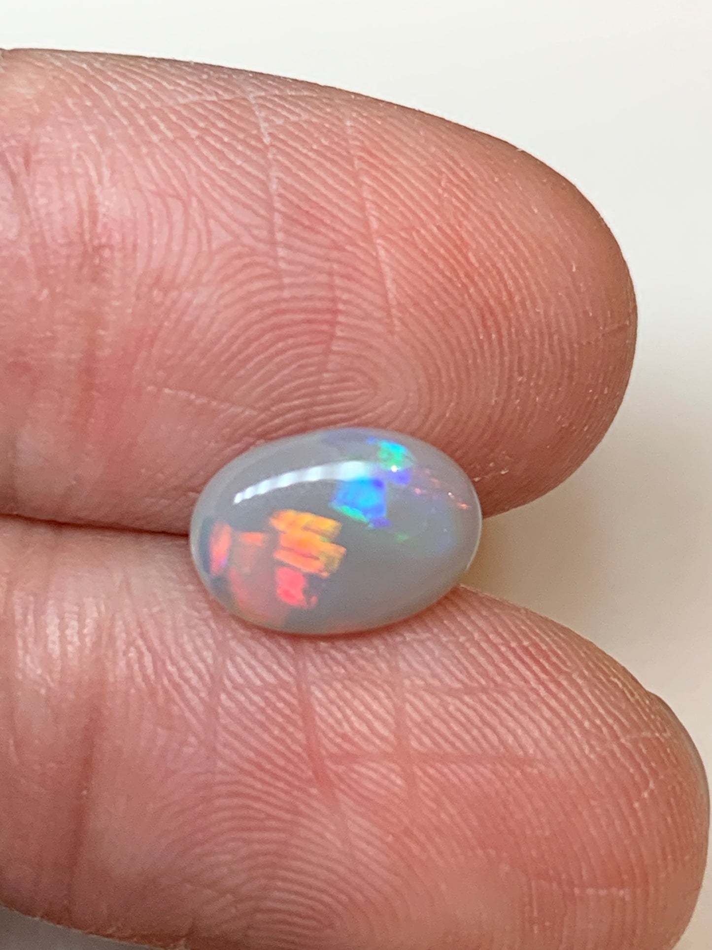 Diagonal Drops. Lightning Ridge Solid Opal. 1.01 Ct