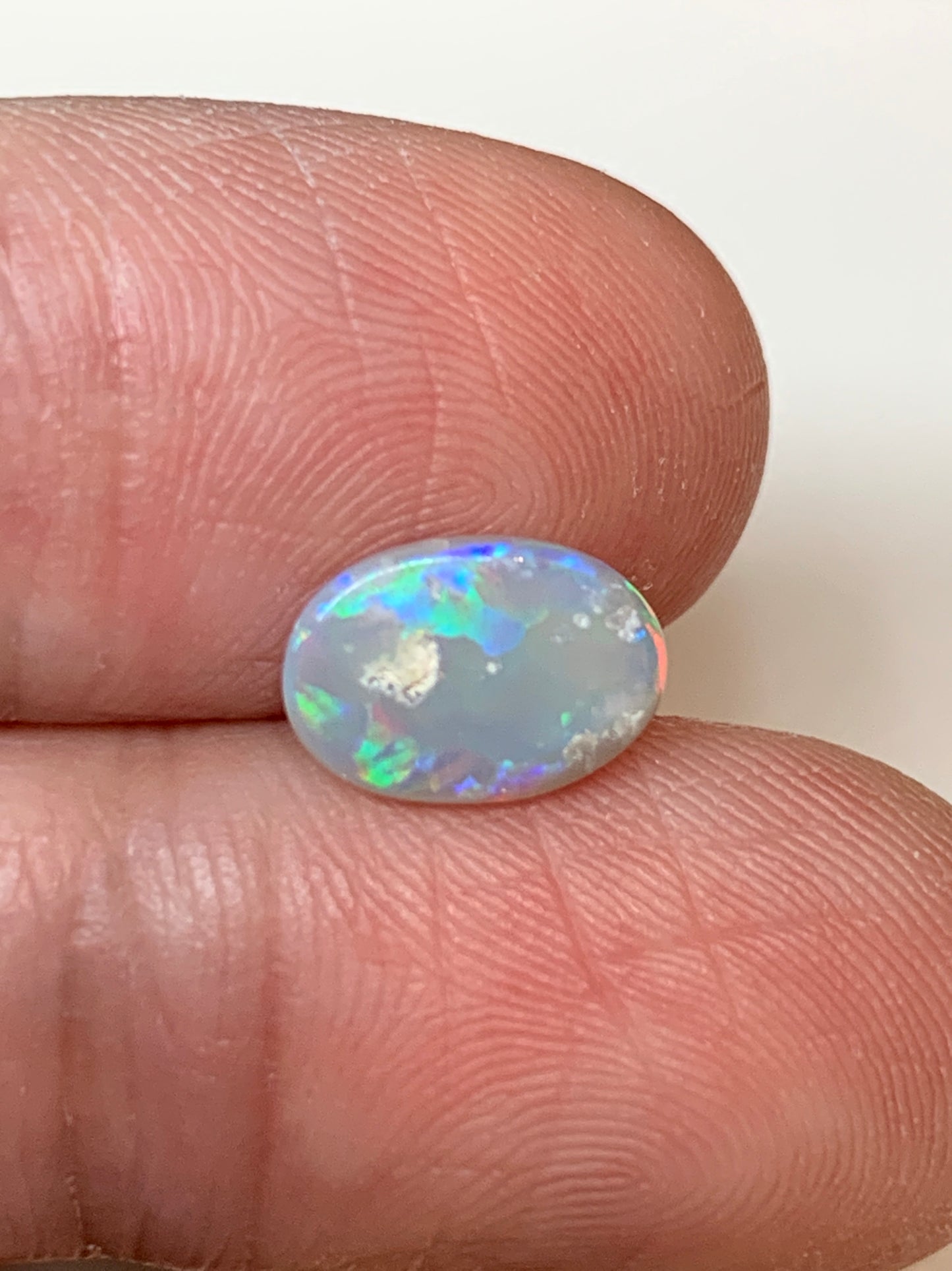 Diagonal Drops. Lightning Ridge Solid Opal. 1.01 Ct