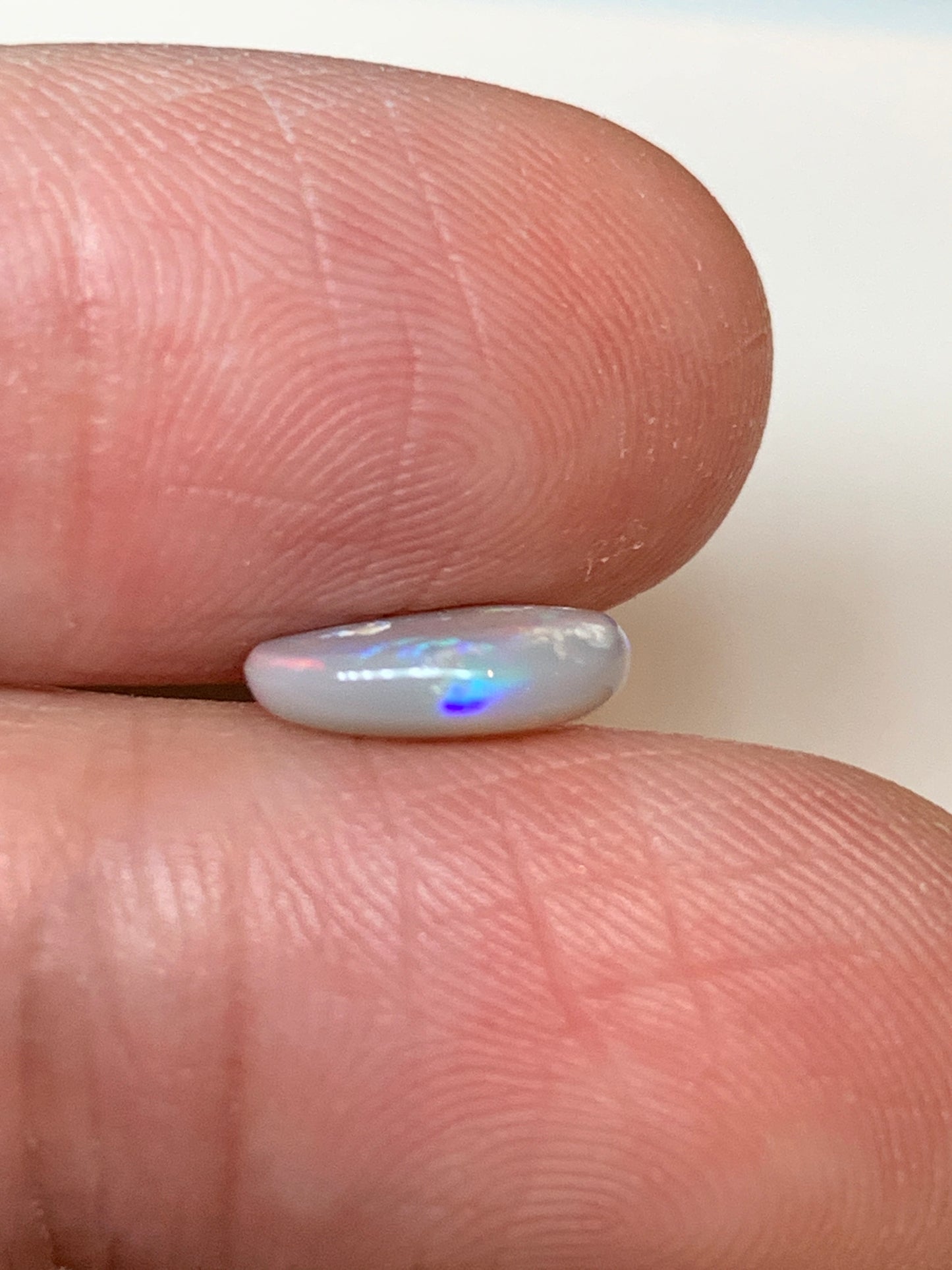 Diagonal Drops. Lightning Ridge Solid Opal. 1.01 Ct