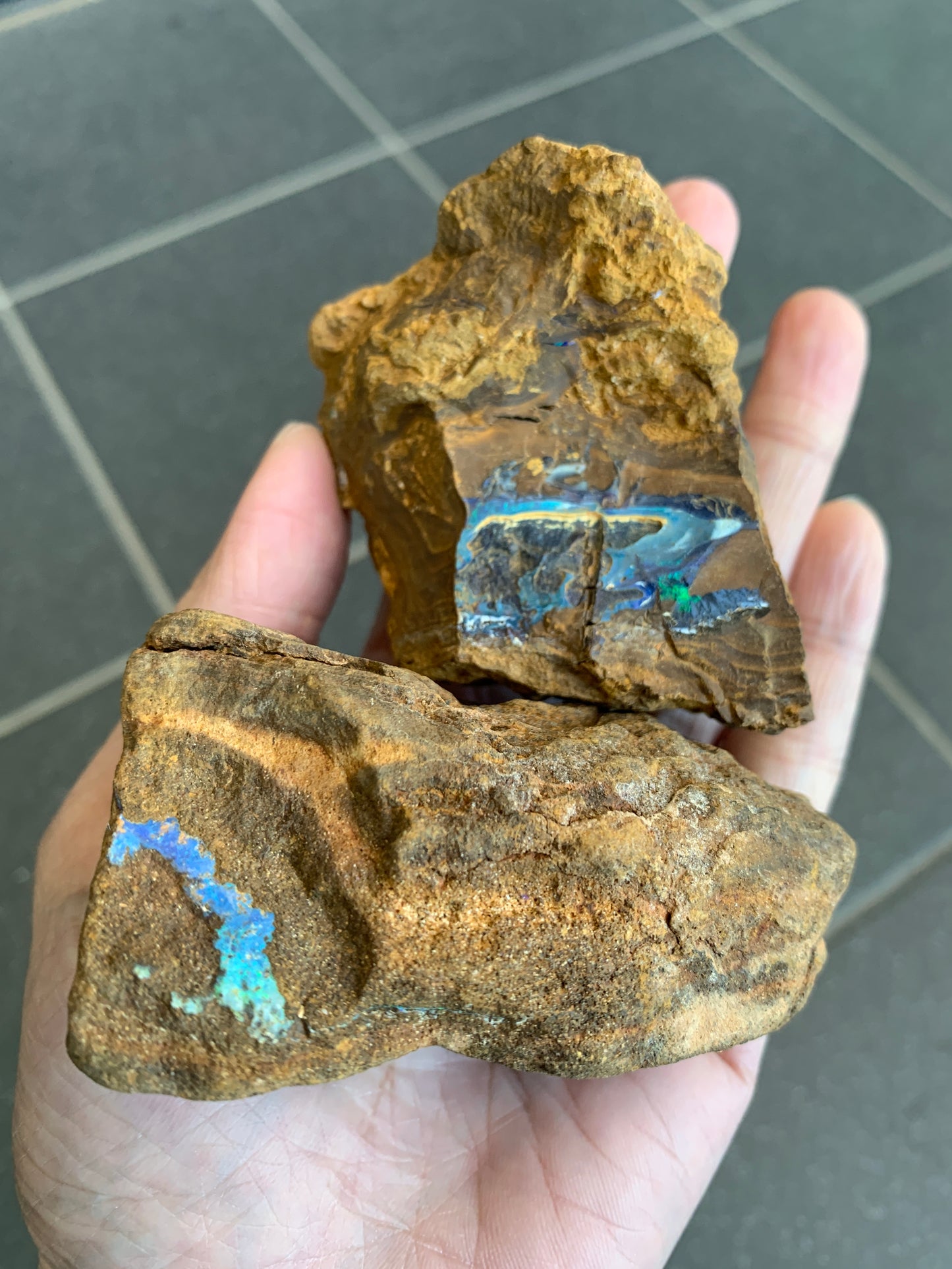 Green Set. Rough Boulder Opal Rocks. 326 Grams.