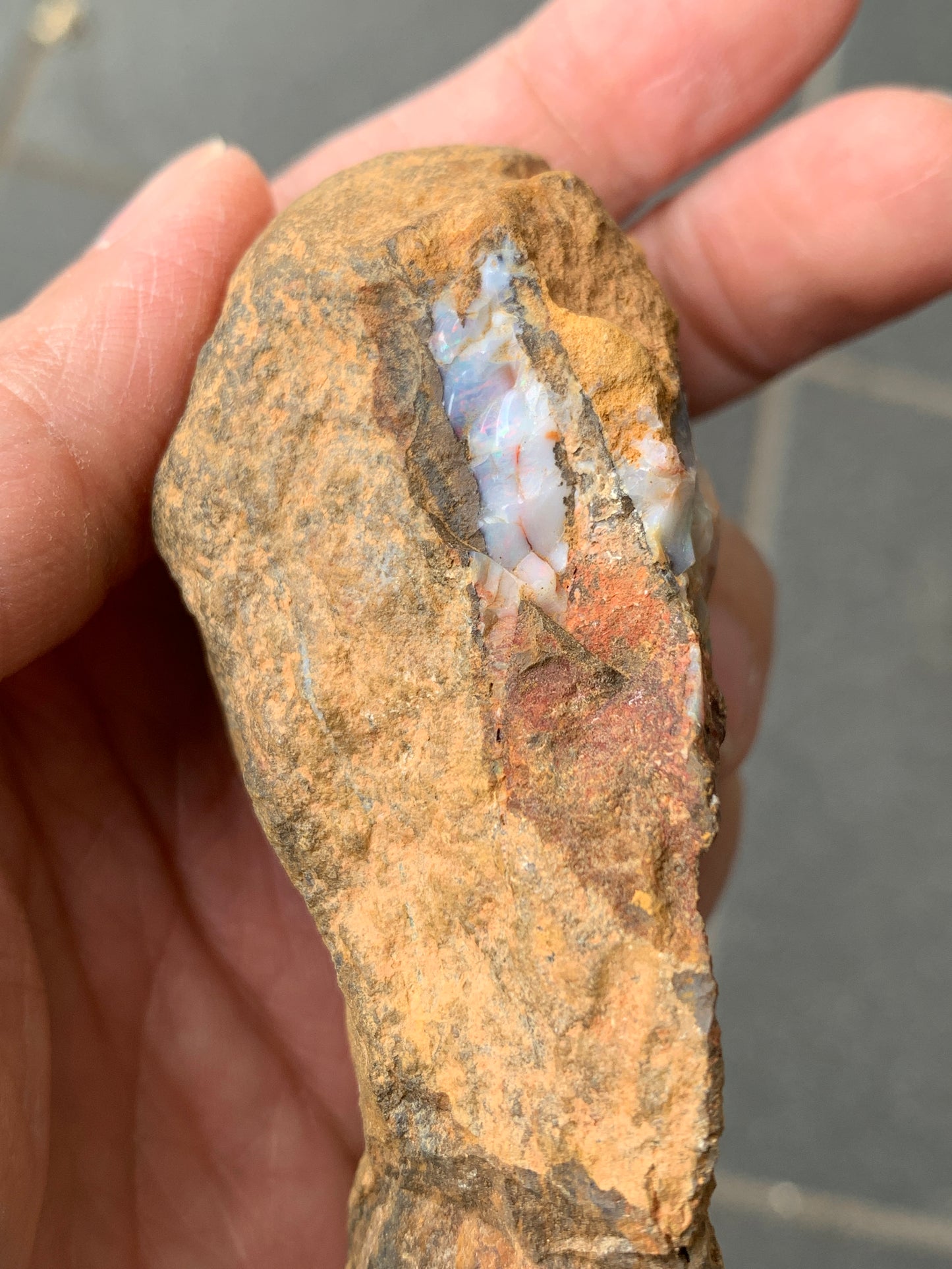 Red Sparkles + Free Rock. Rough Boulder Opal. 267 Grams.