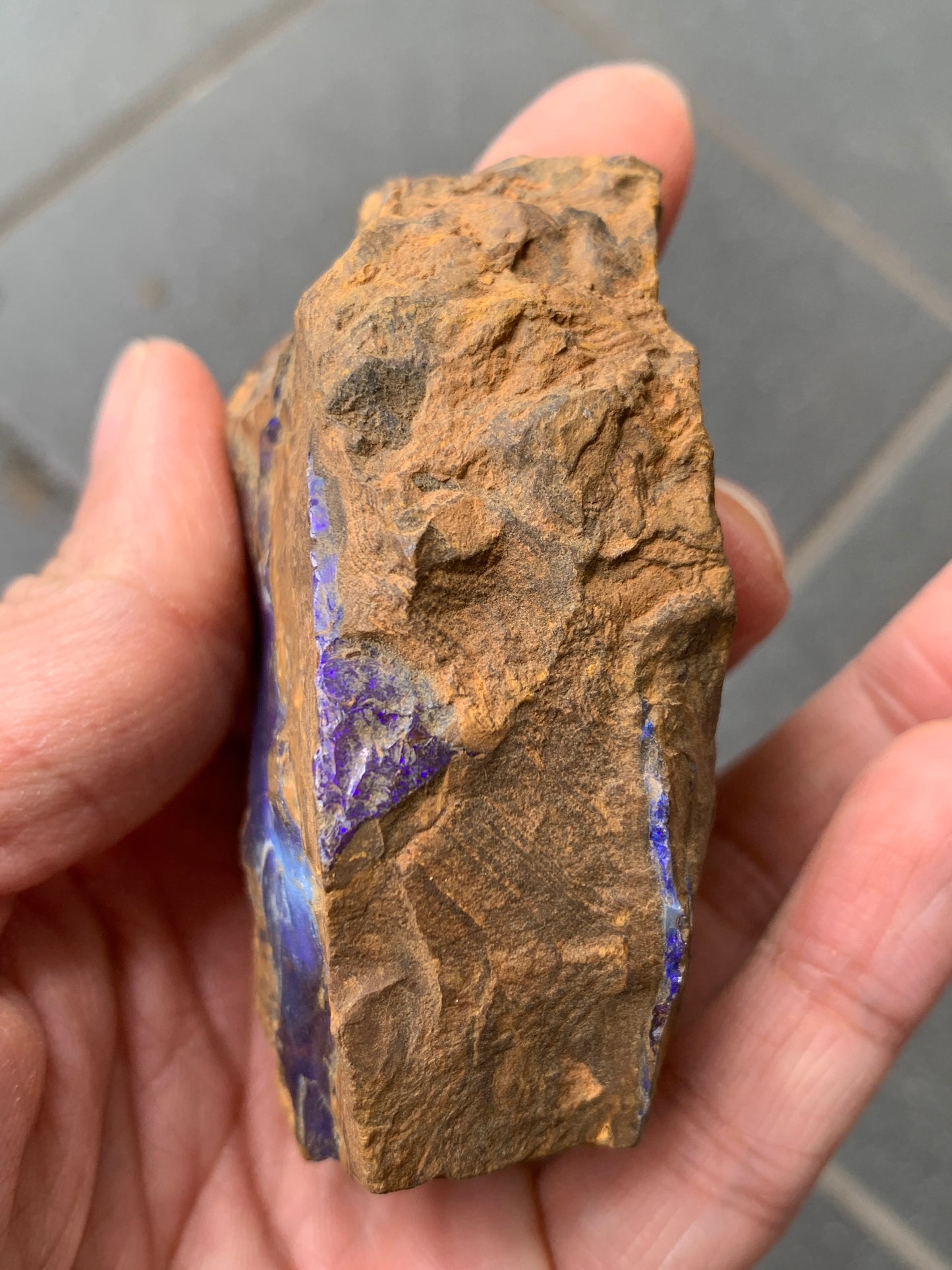 Purple Glow + Free Rock. Rough Boulder Opal. 296 Grams.
