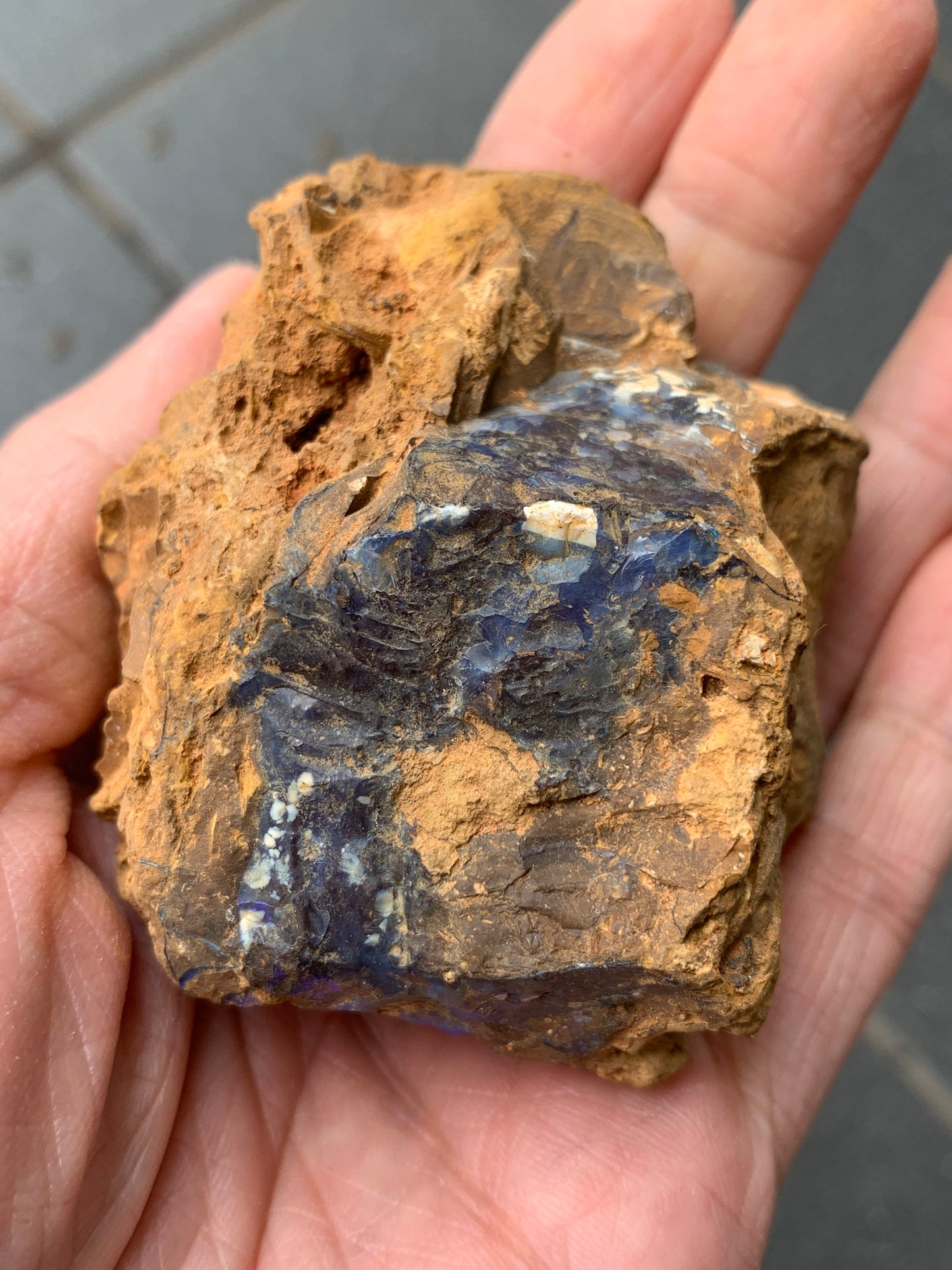 Purple Glow + Free Rock. Rough Boulder Opal. 296 Grams.