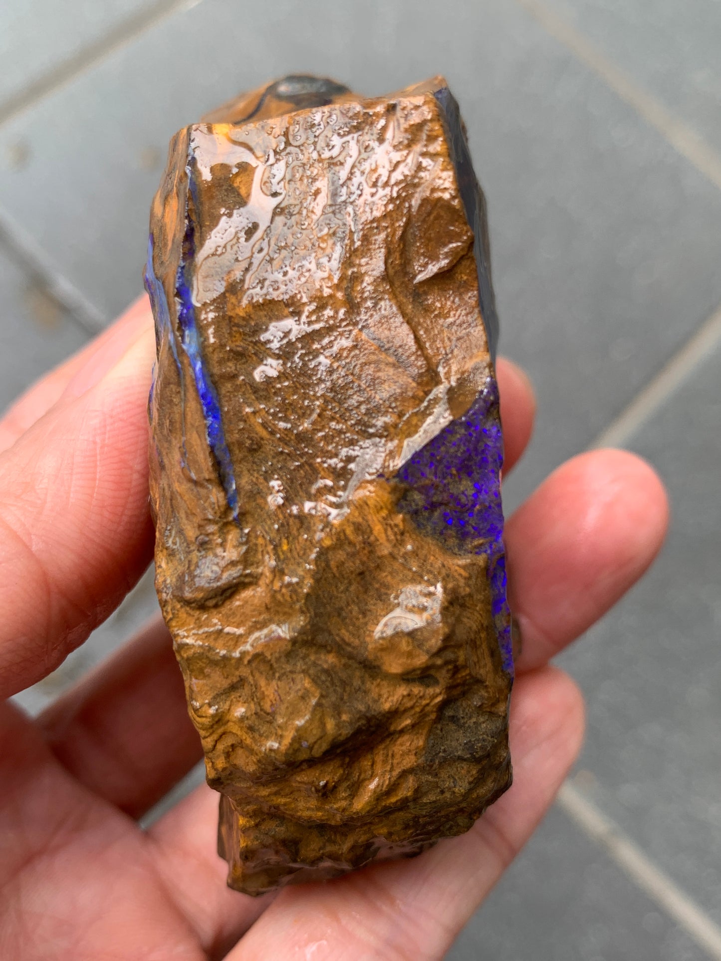 Purple Glow + Free Rock. Rough Boulder Opal. 296 Grams.