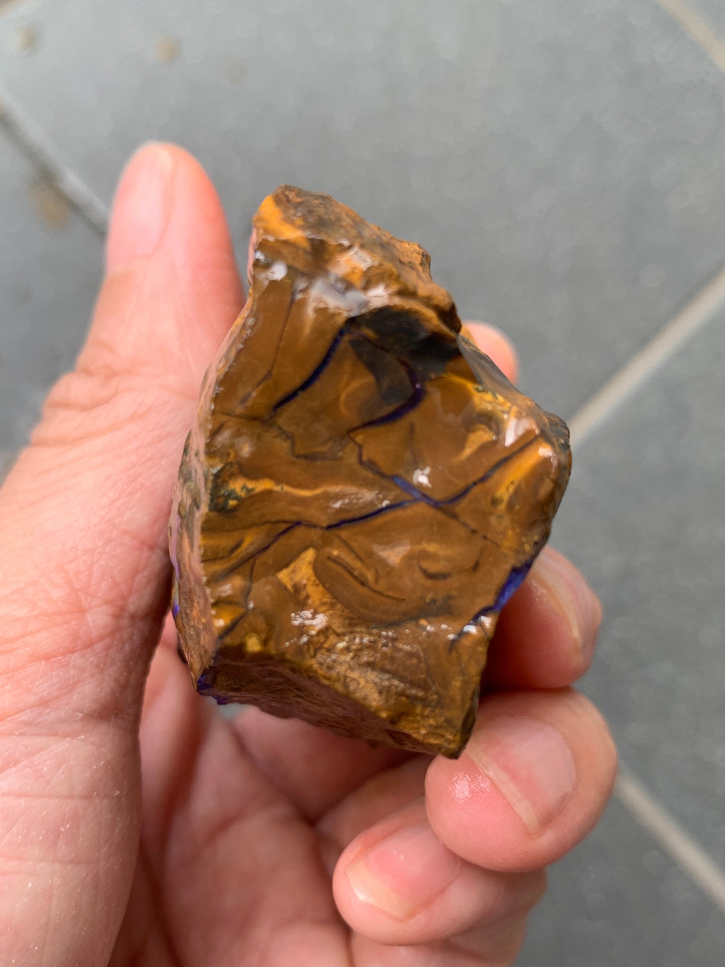 Purple Glow + Free Rock. Rough Boulder Opal. 296 Grams.