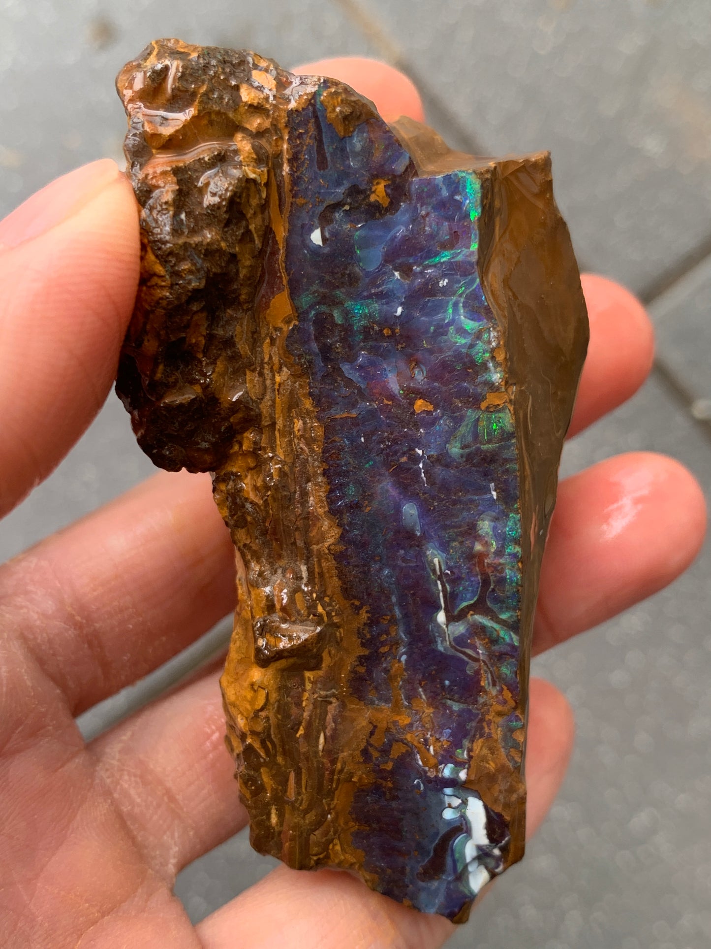 Black Boulder Set. Rough Boulder Opal Rocks. 367 Grams.