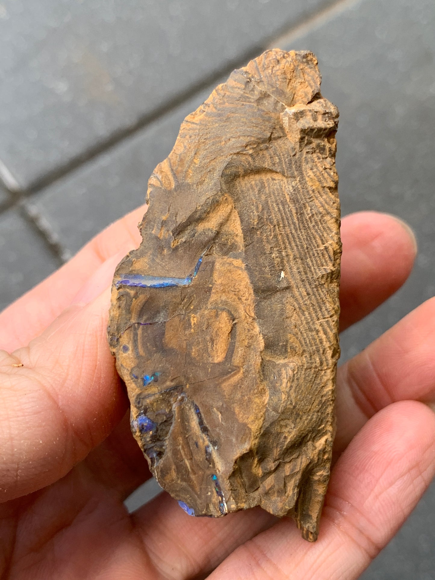 Purple Glass. Rough Boulder Opal Rock. 90 Grams.