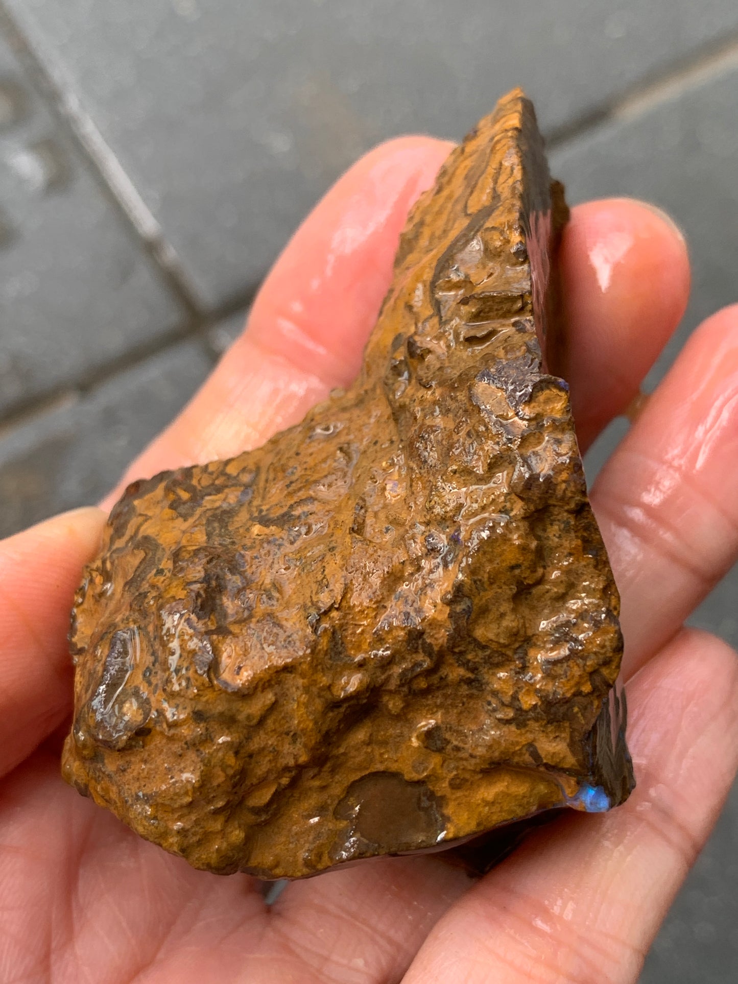 Purple Glass. Rough Boulder Opal Rock. 90 Grams.