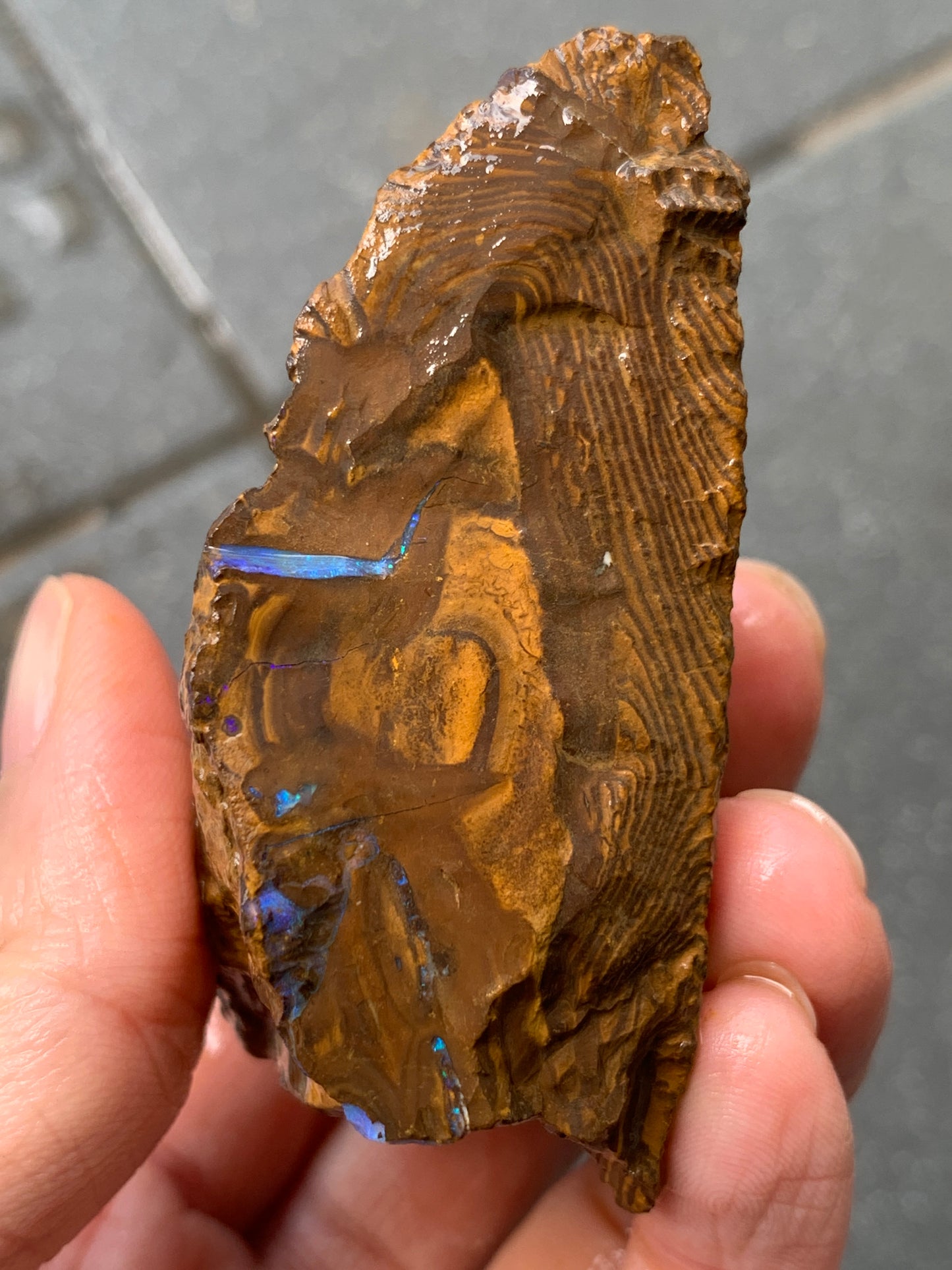 Purple Glass. Rough Boulder Opal Rock. 90 Grams.