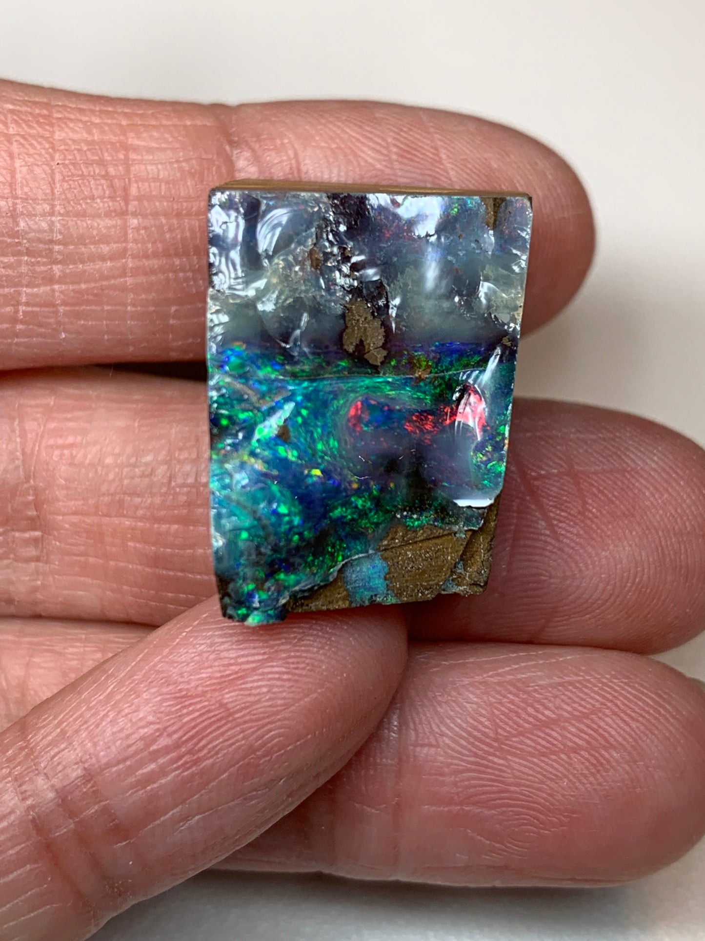 Boulder Opal Split Pair Rubs. 17.2 Grams