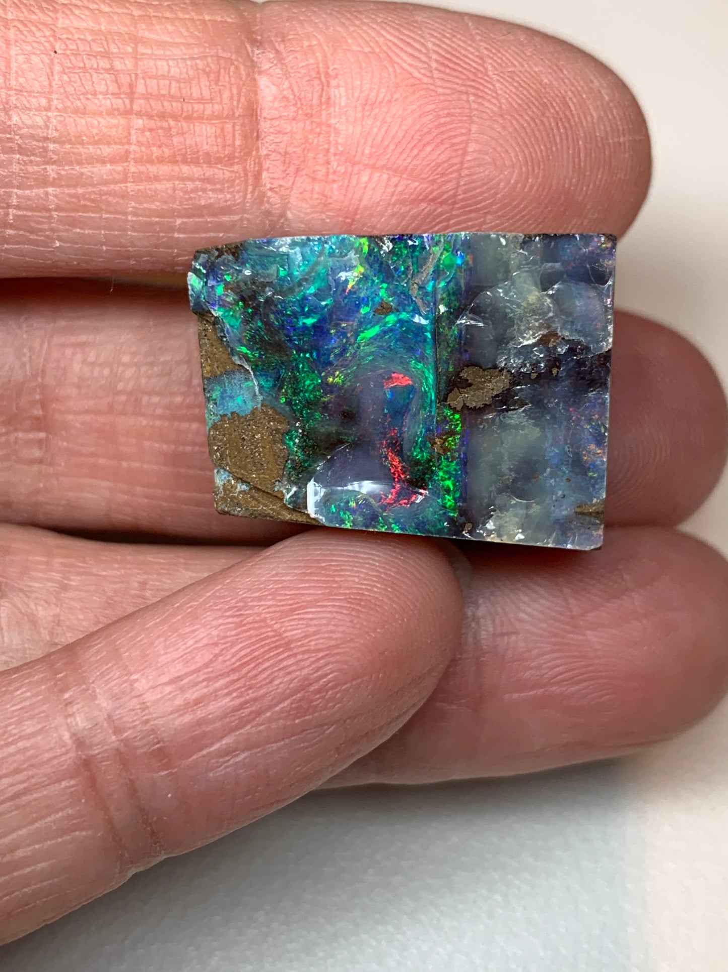 Boulder Opal Split Pair Rubs. 17.2 Grams