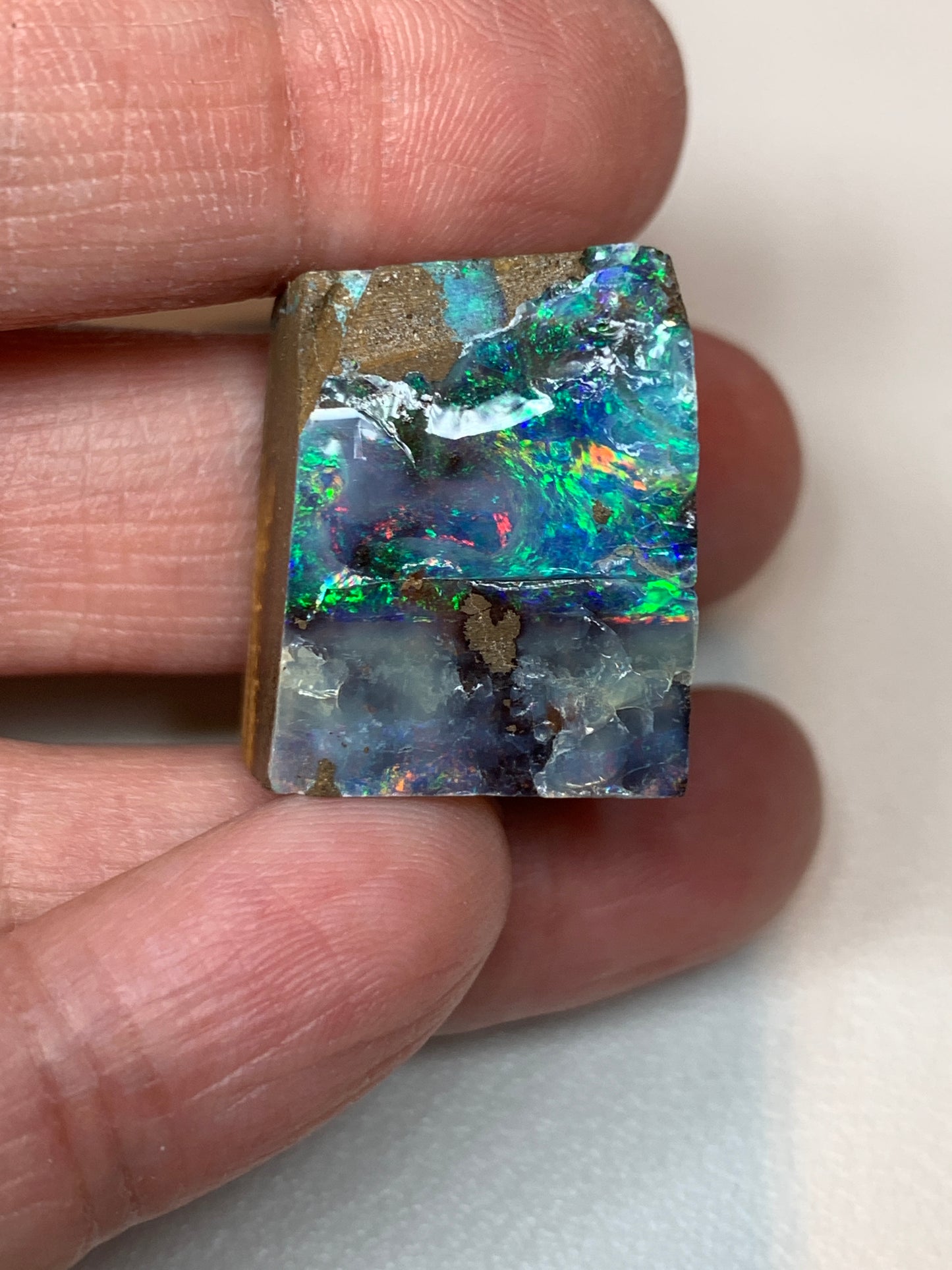 Boulder Opal Split Pair Rubs. 17.2 Grams