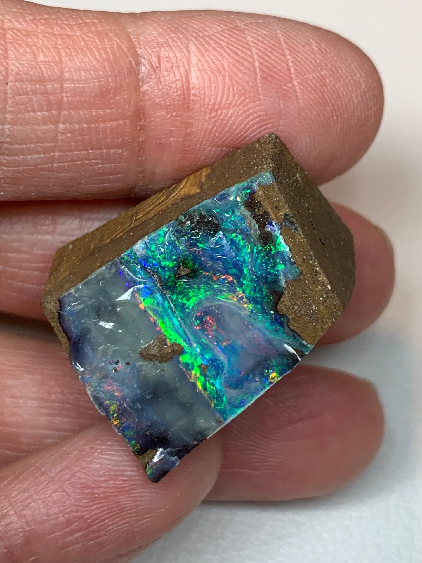 Boulder Opal Split Pair Rubs. 17.2 Grams