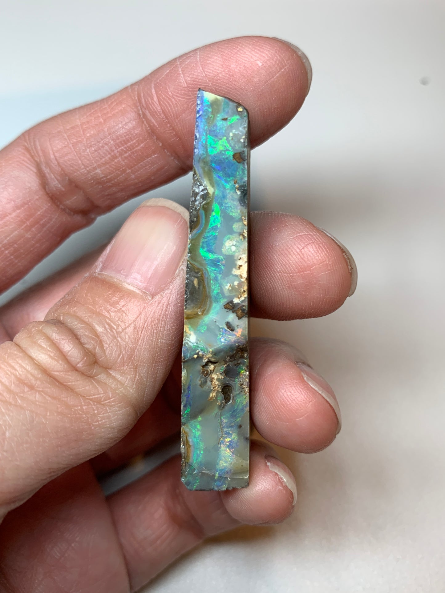 Boulder Opal Split Rubs Trio. 52.4 Grams