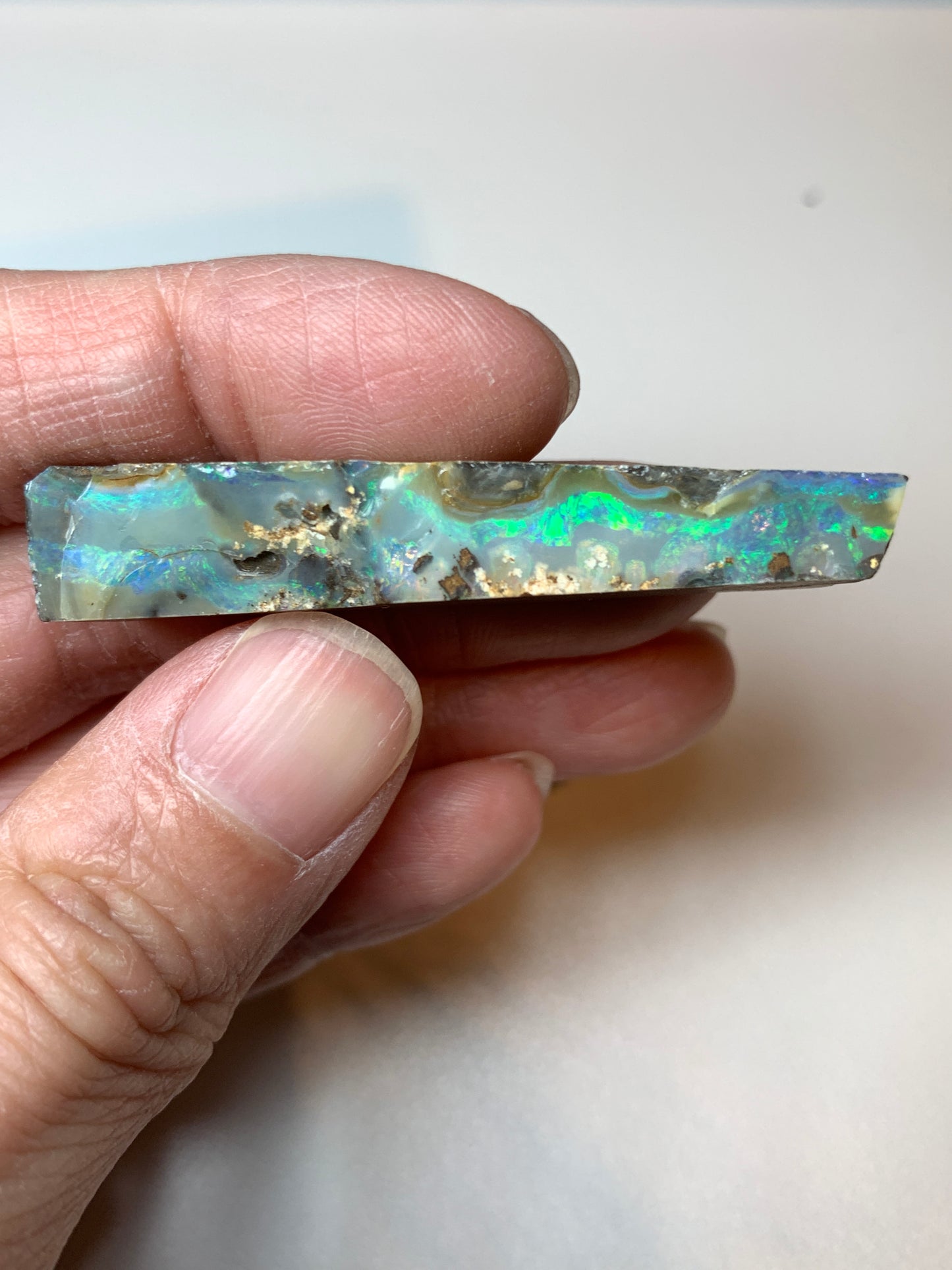 Boulder Opal Split Rubs Trio. 52.4 Grams
