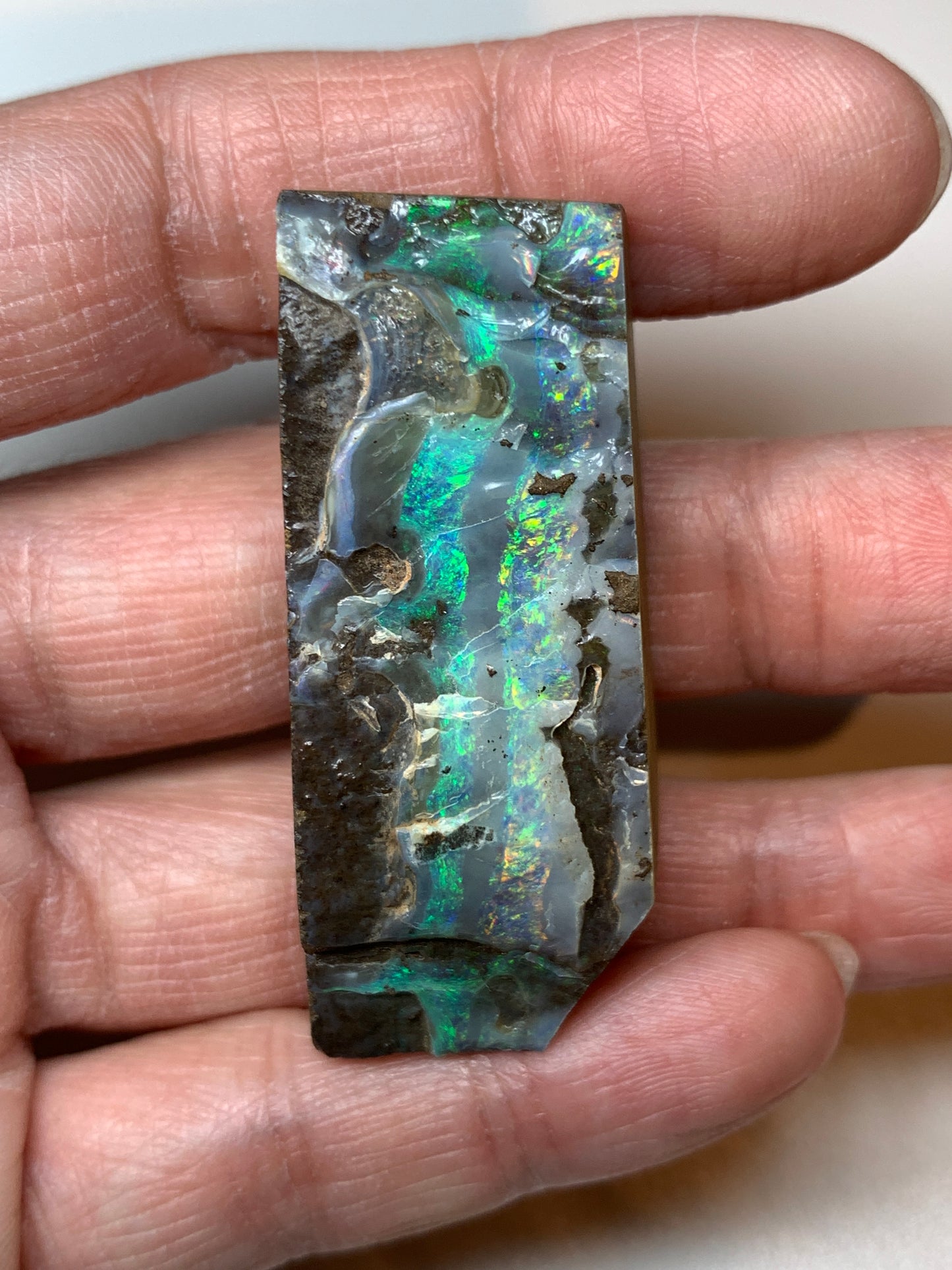 Boulder Opal Split Rubs Trio. 52.4 Grams