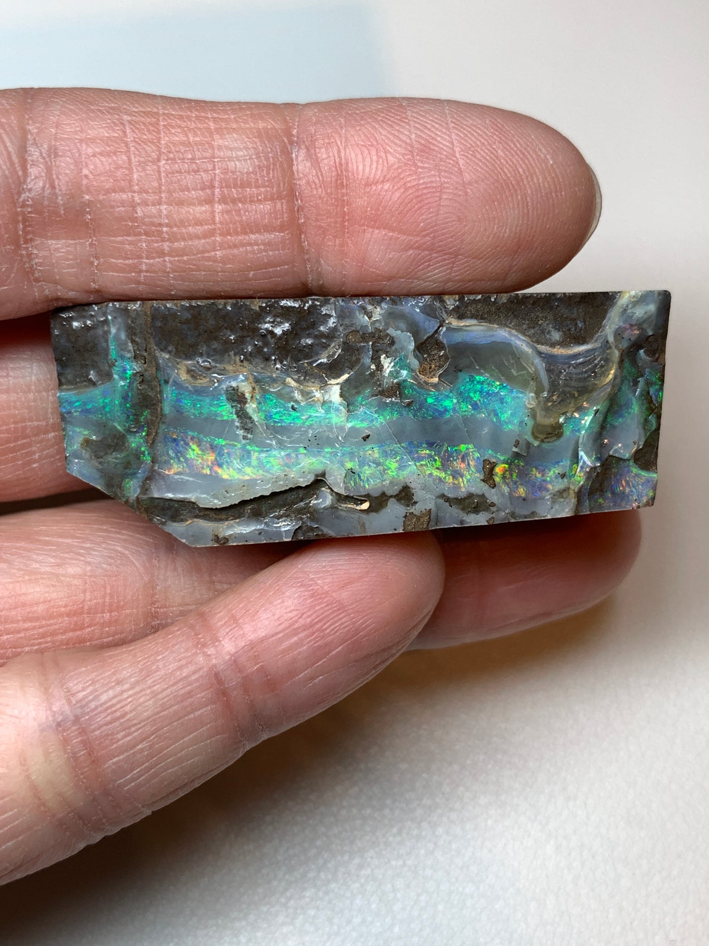 Boulder Opal Split Rubs Trio. 52.4 Grams